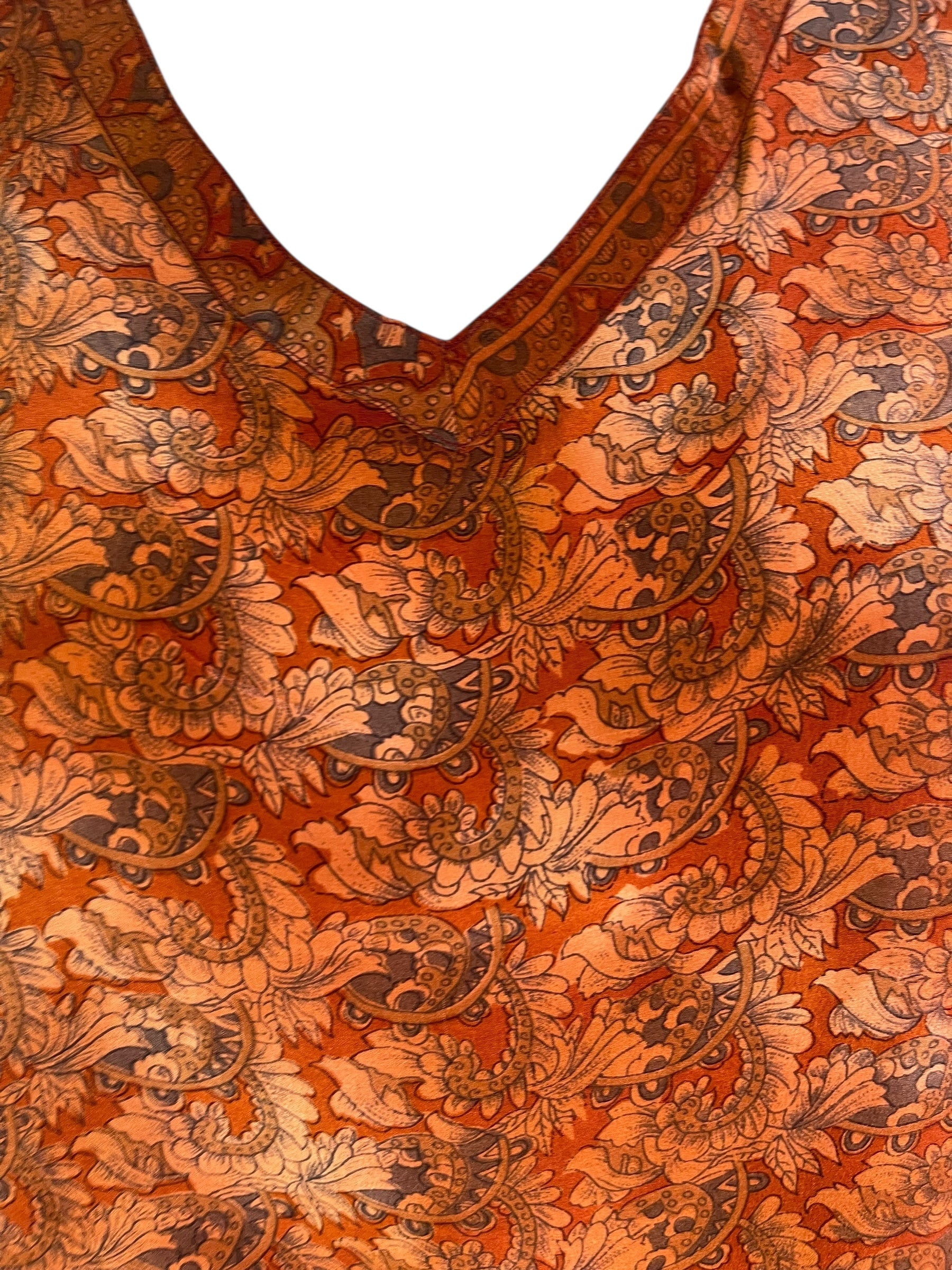 PRC7158 Avatar Pure Silk Long Tunic with Side Ties