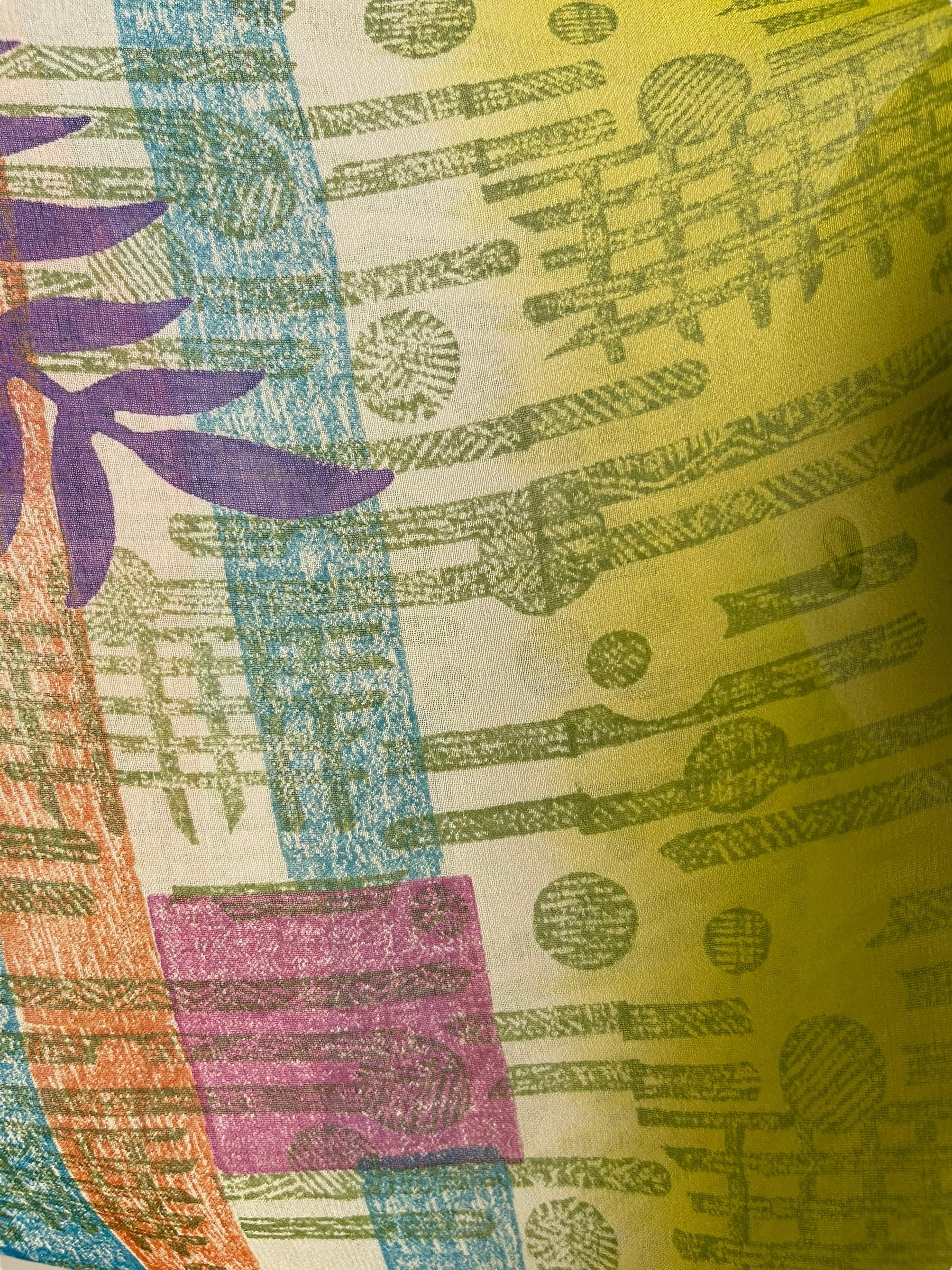 PRG6508 Sheer Avatar Pure Silk Side Slit Top