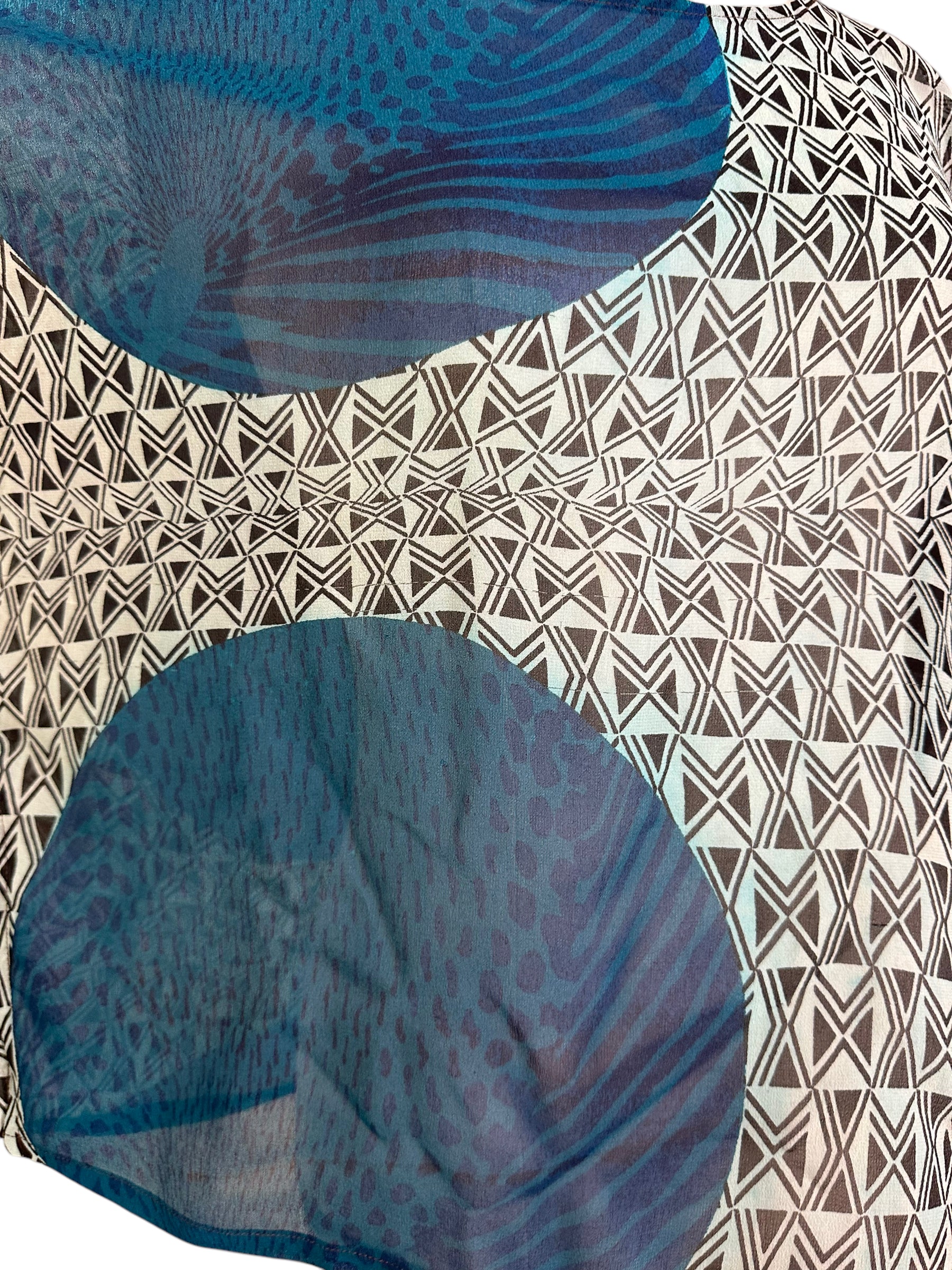 PRG6262 Sheer Wabi Sabi Pure Silk Side Slit Top