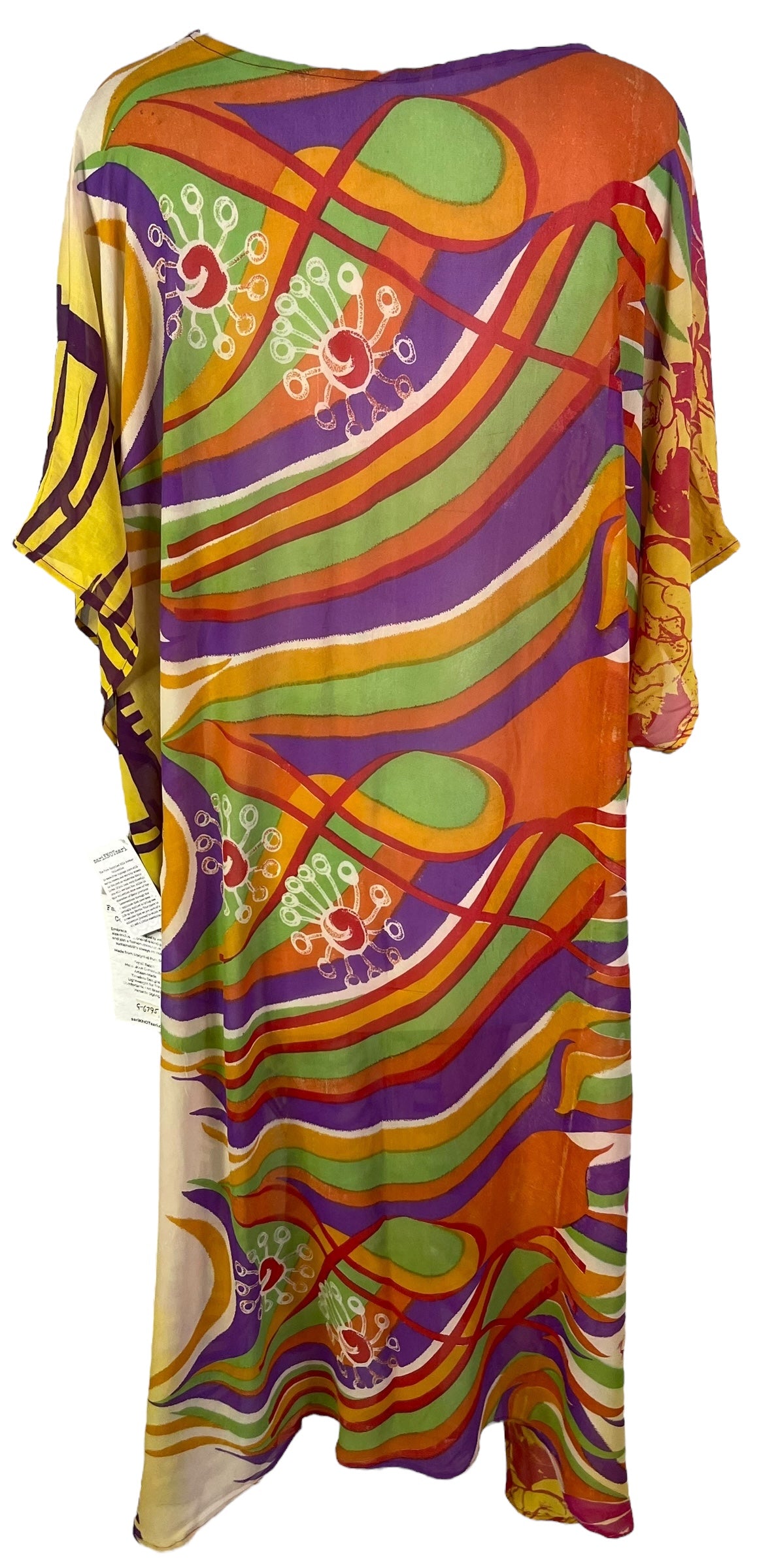 PRG6795 Sheer Wabi Sabi Pure Silk Maxi Kaftan