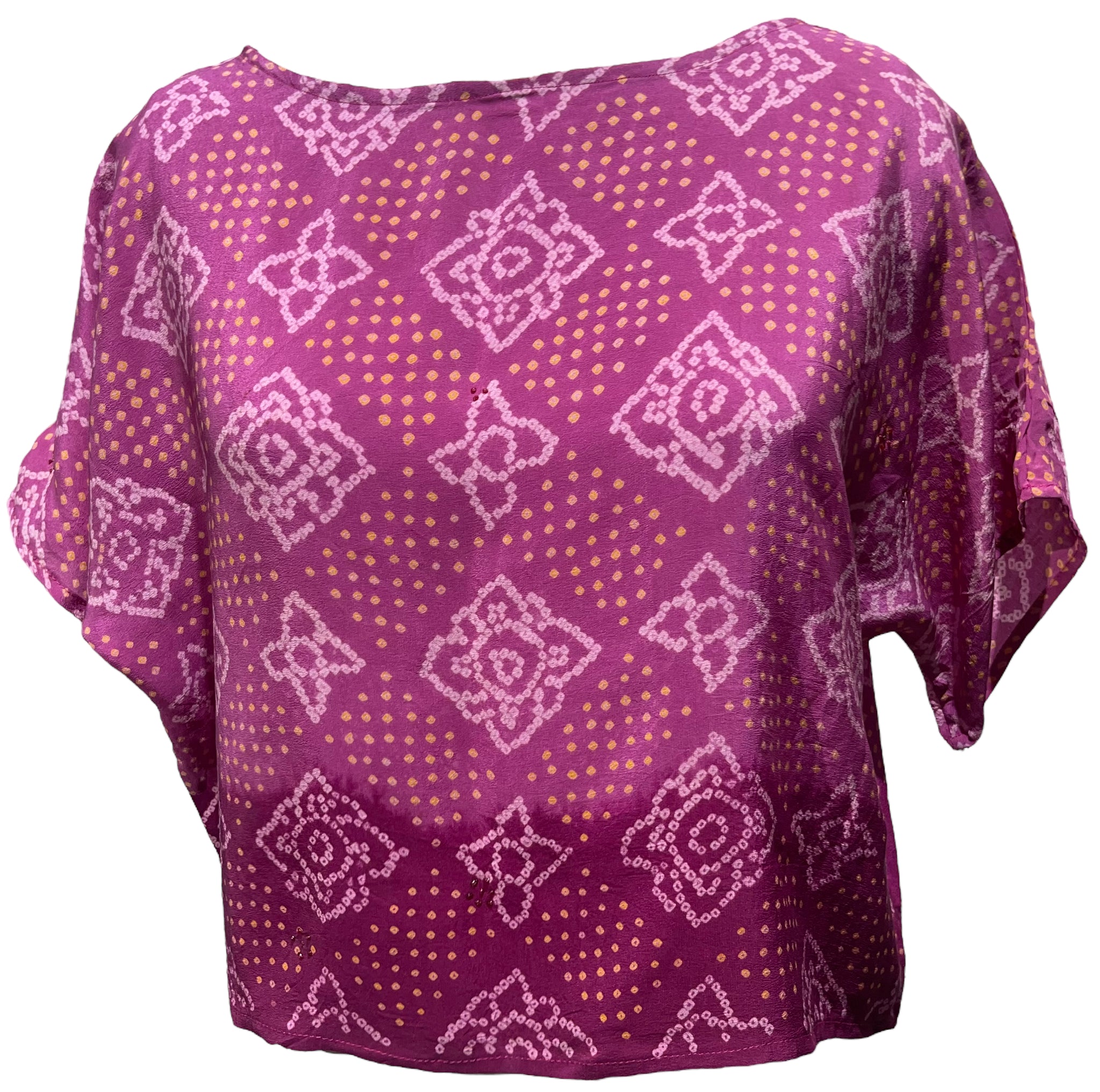 PRG7209 Sheer Avatar Pure Silk Boxy Top
