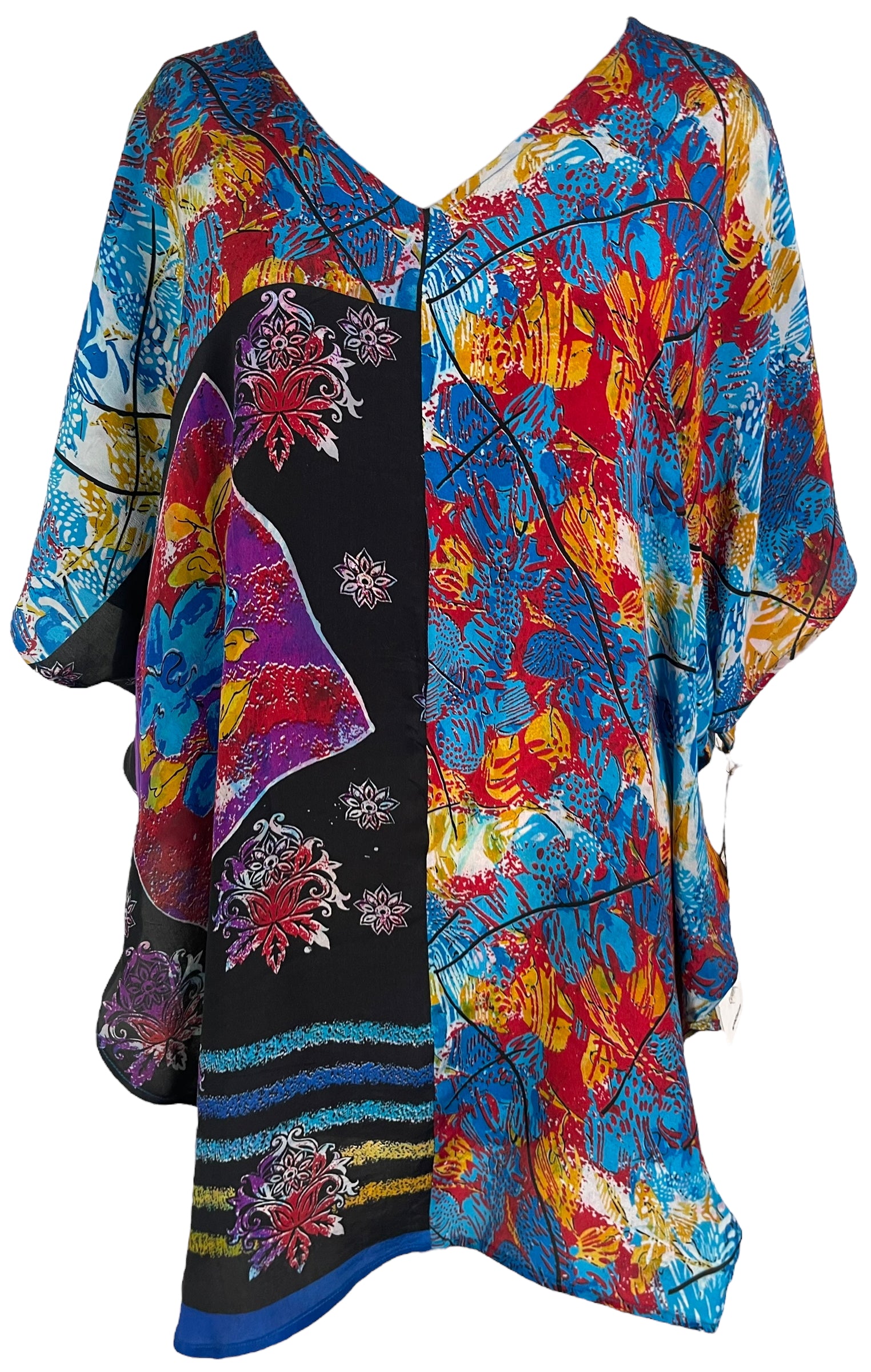 PRG6319 Sheer Avatar Pure Silk Waterfall Top