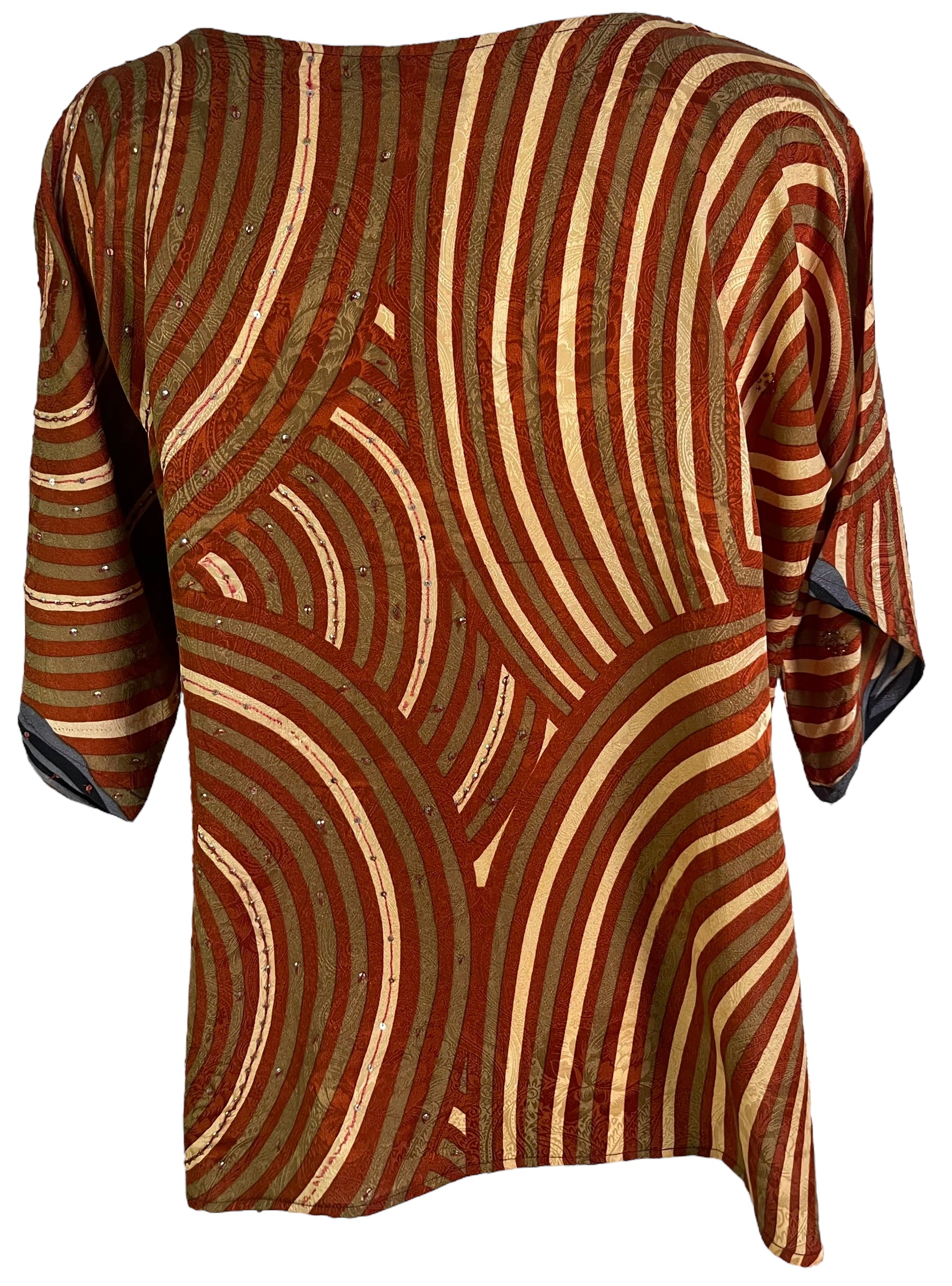 PRC6493 Avatar Pure Silk Side Slit Top