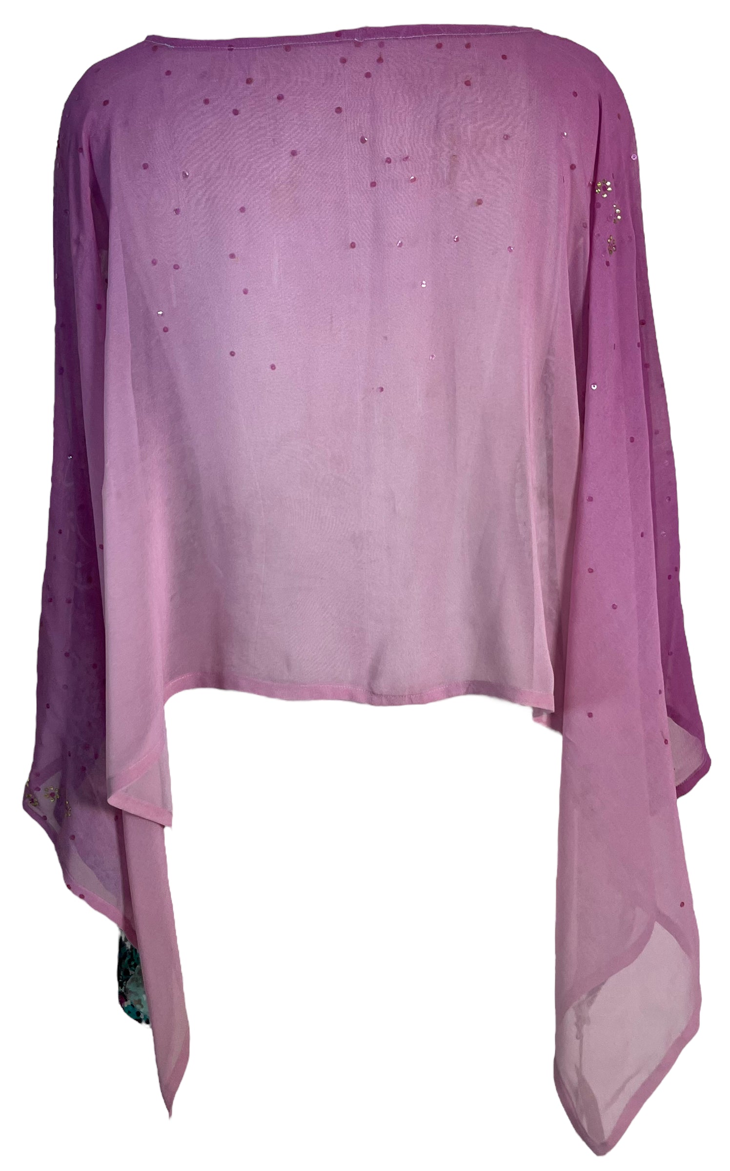 PRG6290 Sheer Pure Silk Wabi Sabi Capelet Poncho