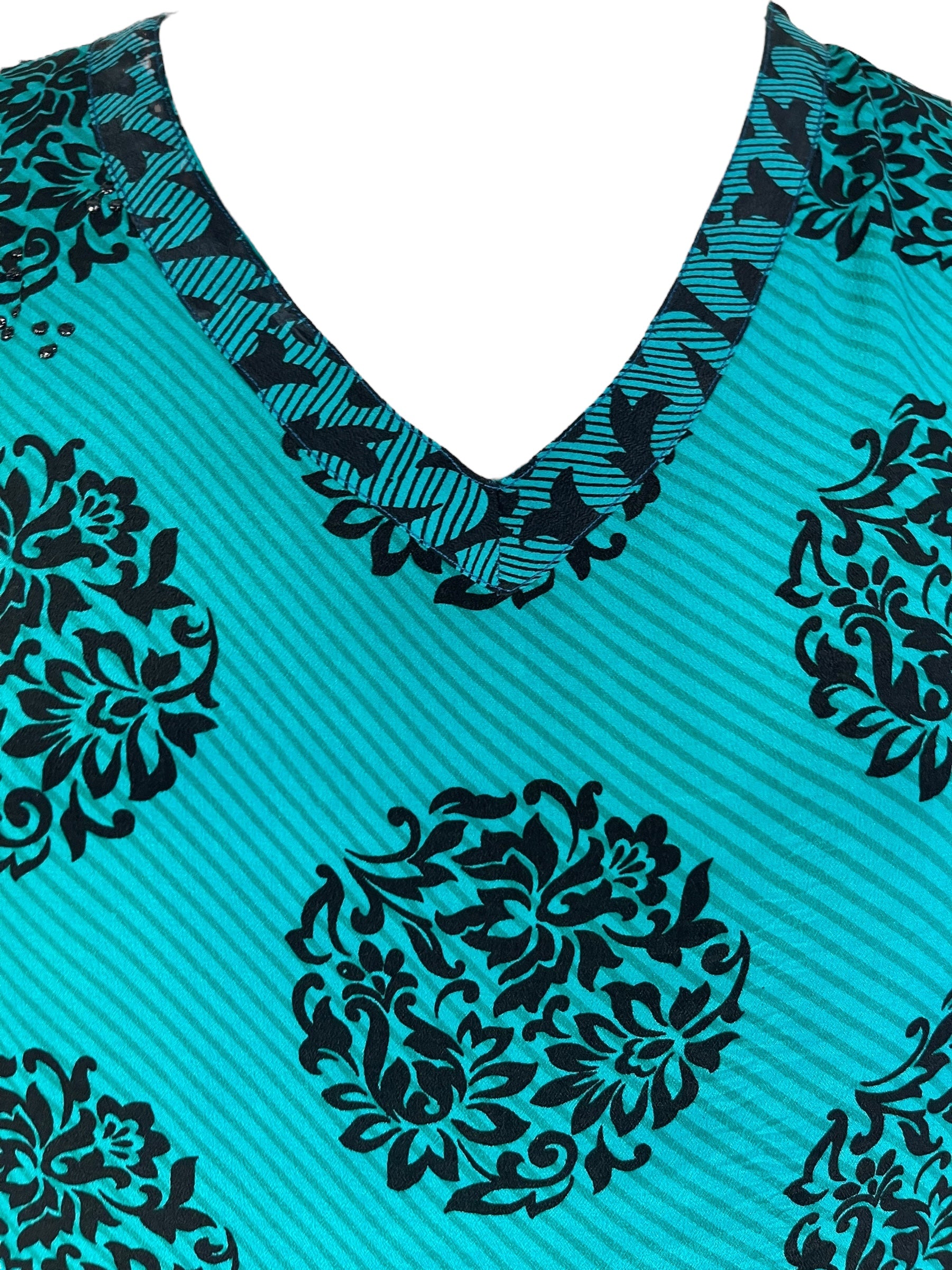 PRC7152 Avatar Pure Silk Long Tunic with Side Ties