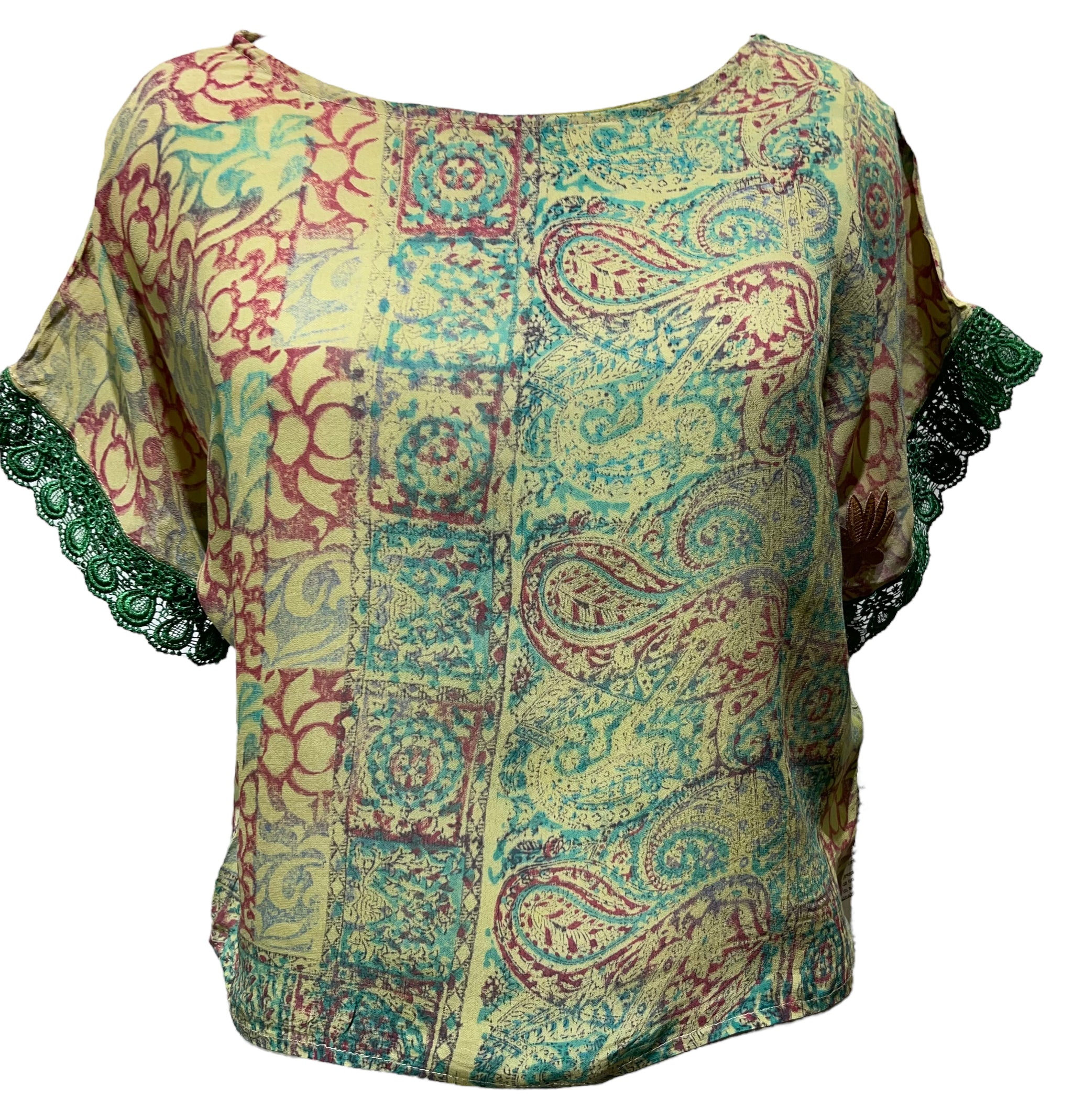 PRG4949 Sheer Avatar Pure Silk Boxy Top