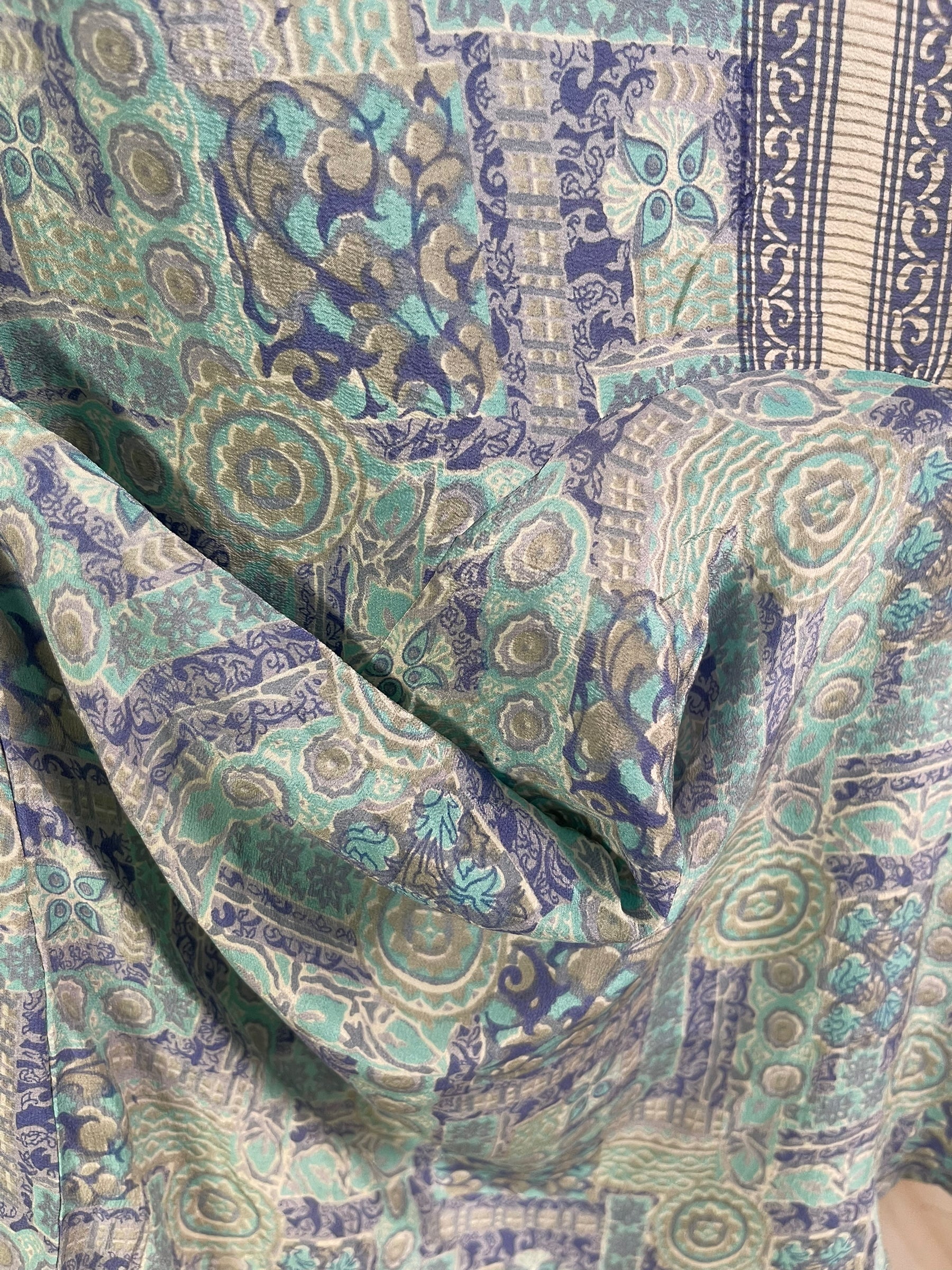 LADY LUCK PRC6553 Avatar Pure Silk Self Pocket Tunic Dress