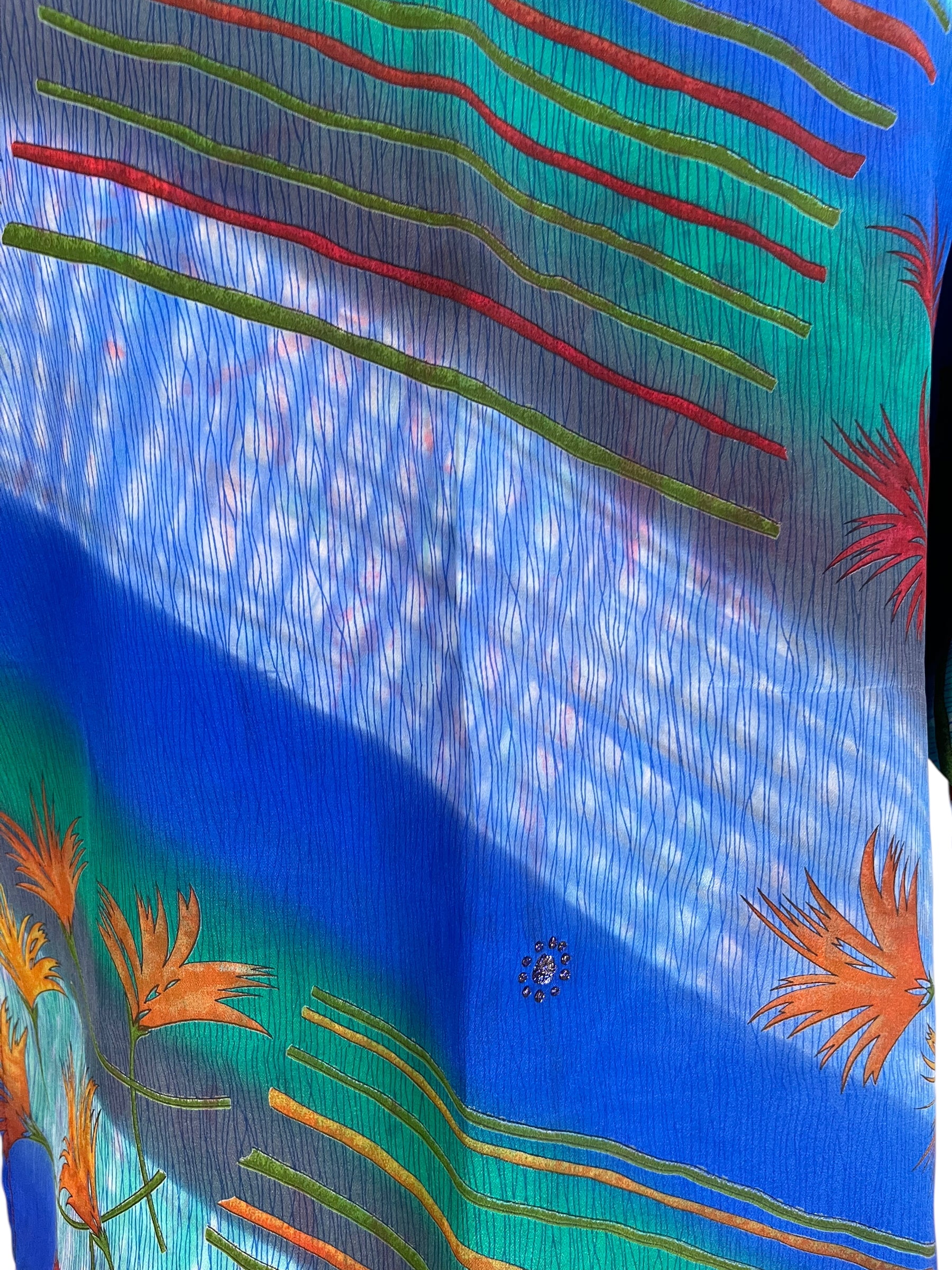 PRC6660 Avatar Pure Silk Side Slit Top