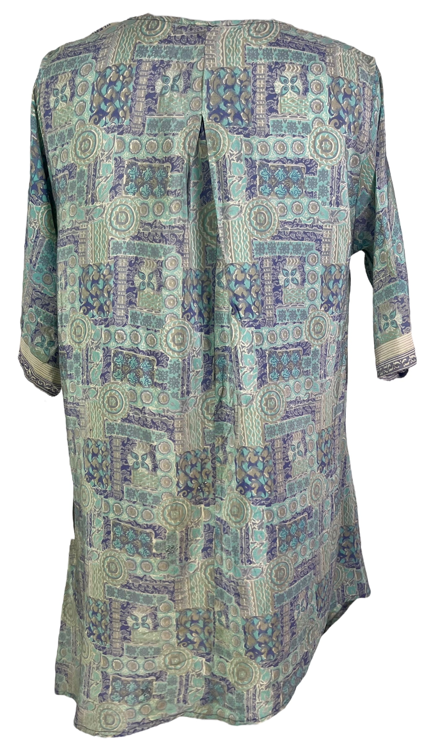 LADY LUCK PRC6553 Avatar Pure Silk Self Pocket Tunic Dress