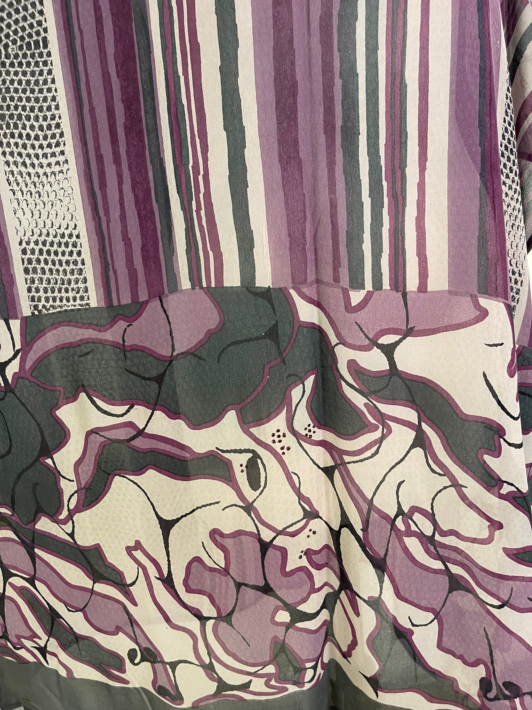 PRG6408 Sheer Wabi Sabi Pure Silk Midi Length Kaftan