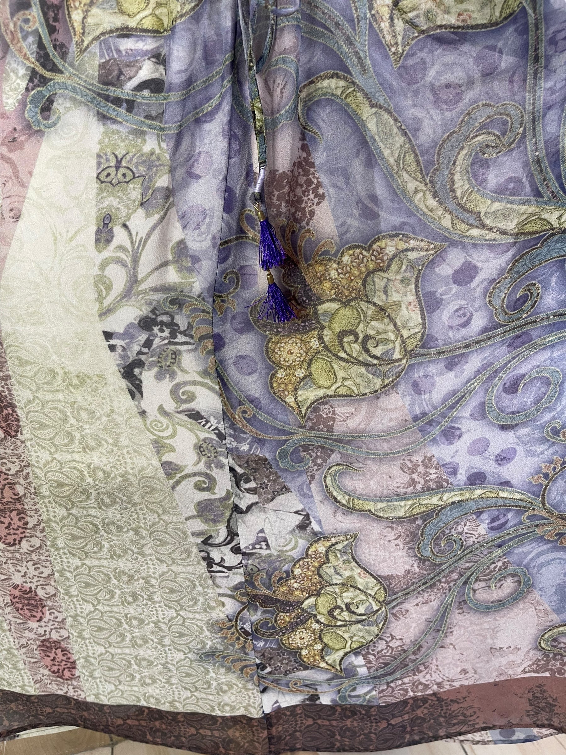 PRG6786 Sheer Avatar Pure Silk Maxi Kaftan