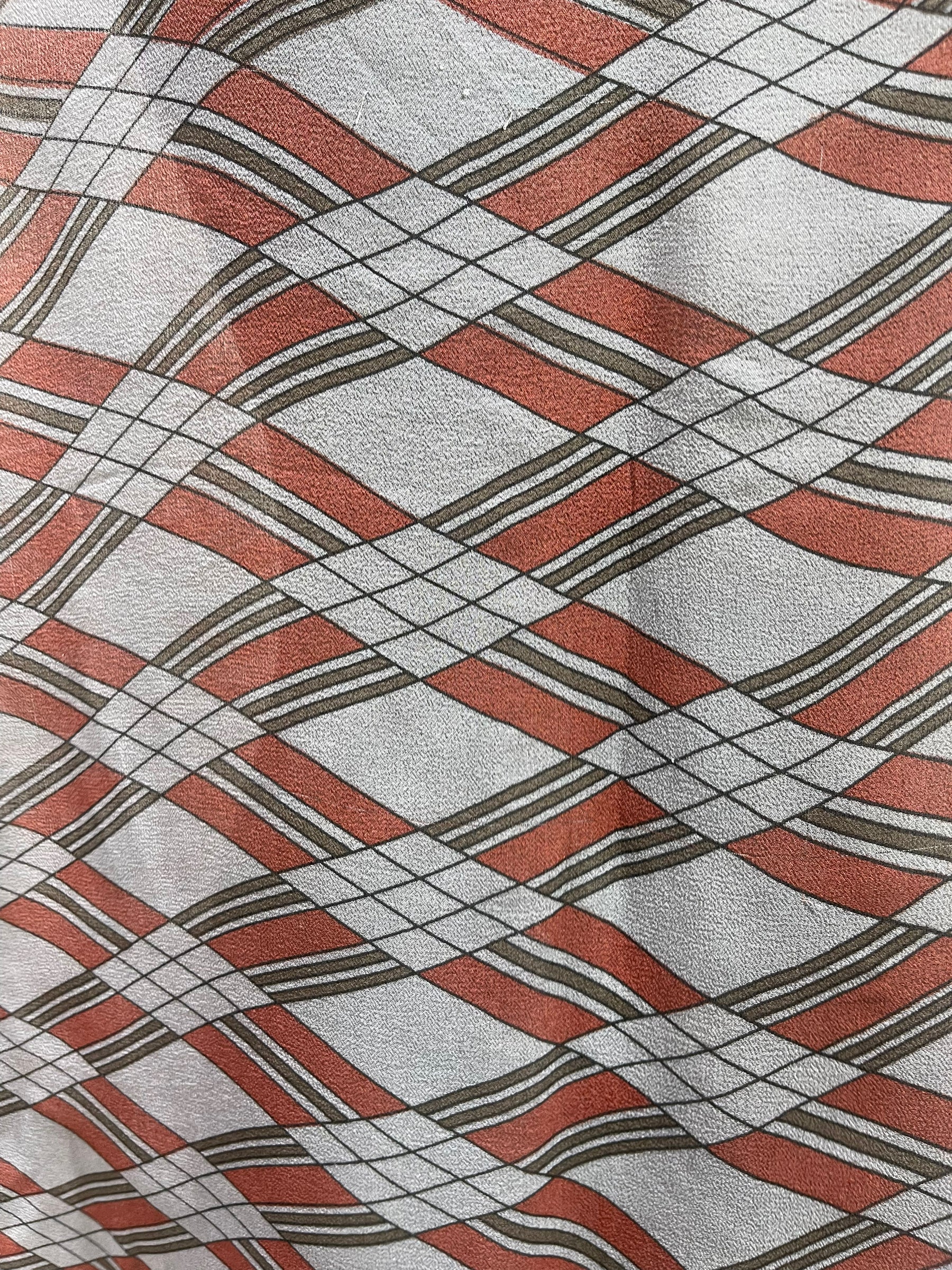 PRG5630 Sheer Wabi Sabi Pure Silk Short Kaftan Tunic without Slits