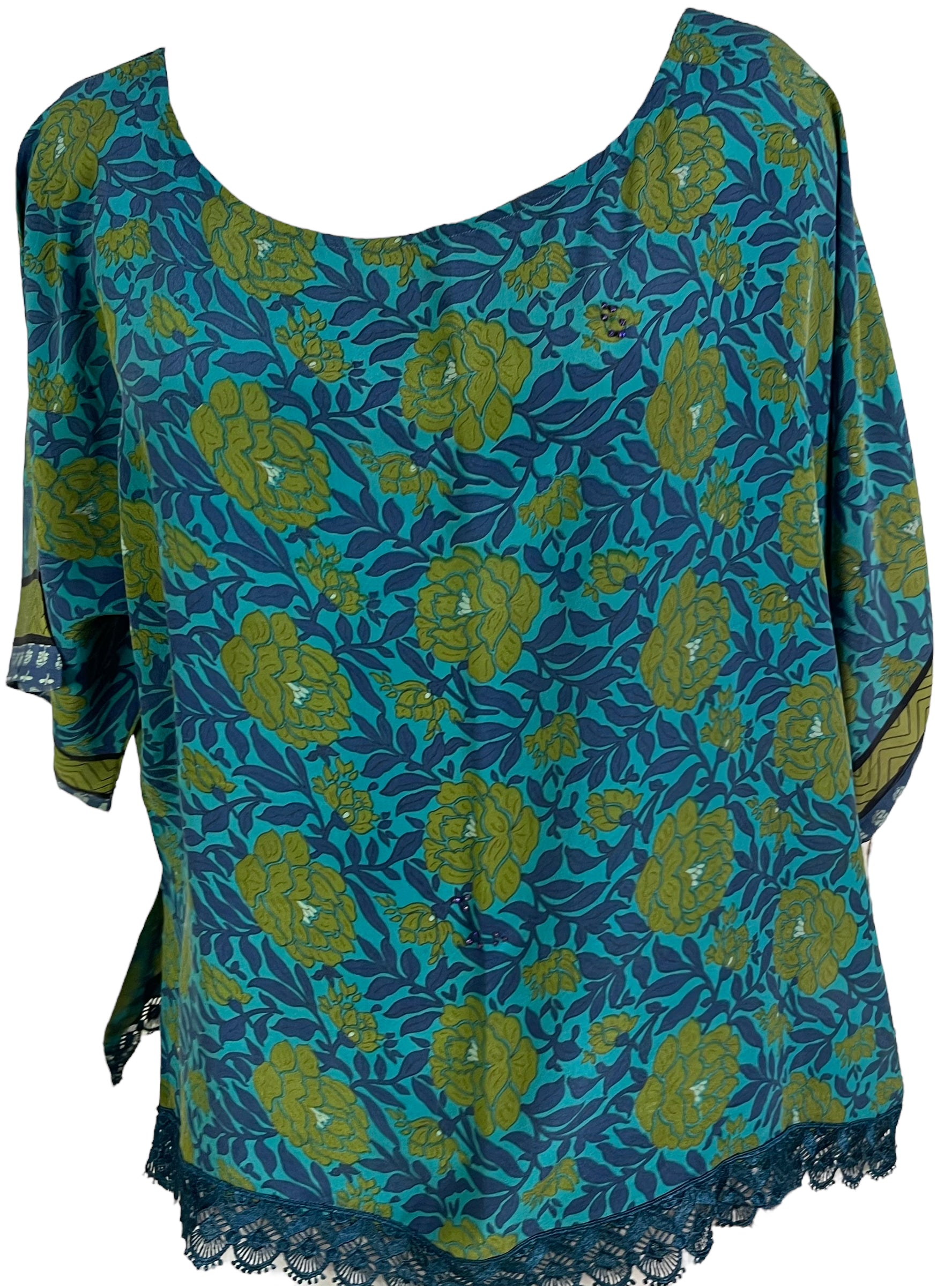 REVOLUTIONHER PRC6692 Avatar Pure Silk Side Slit Top