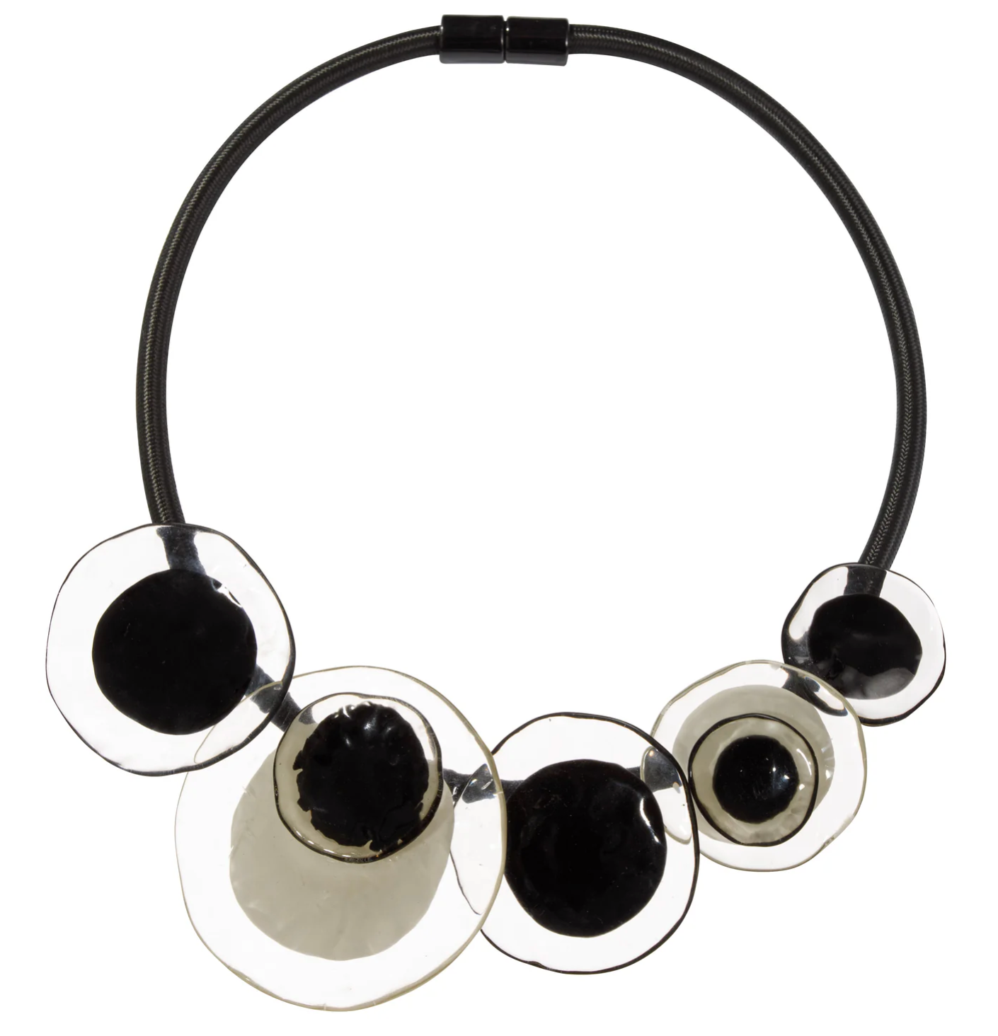 Winter Monochrome Flora Necklace - 5 Bead