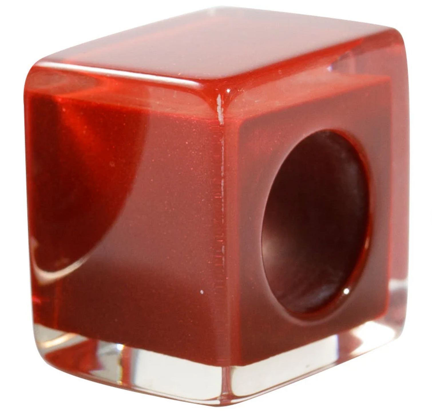 Burgundy Red Chill Bliss Bead - Small Opening by Zsiska – Handmade ethical Bead from sariKNOTsari using upcycled silk. Designed in Canada for travel and slow fashion, loved from Toronto to LA to Sydney.