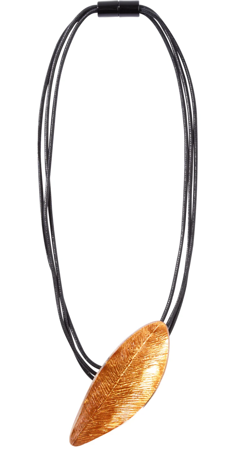 Copper Majestic 1 Bead Pendant with Adjustable Cord Necklace