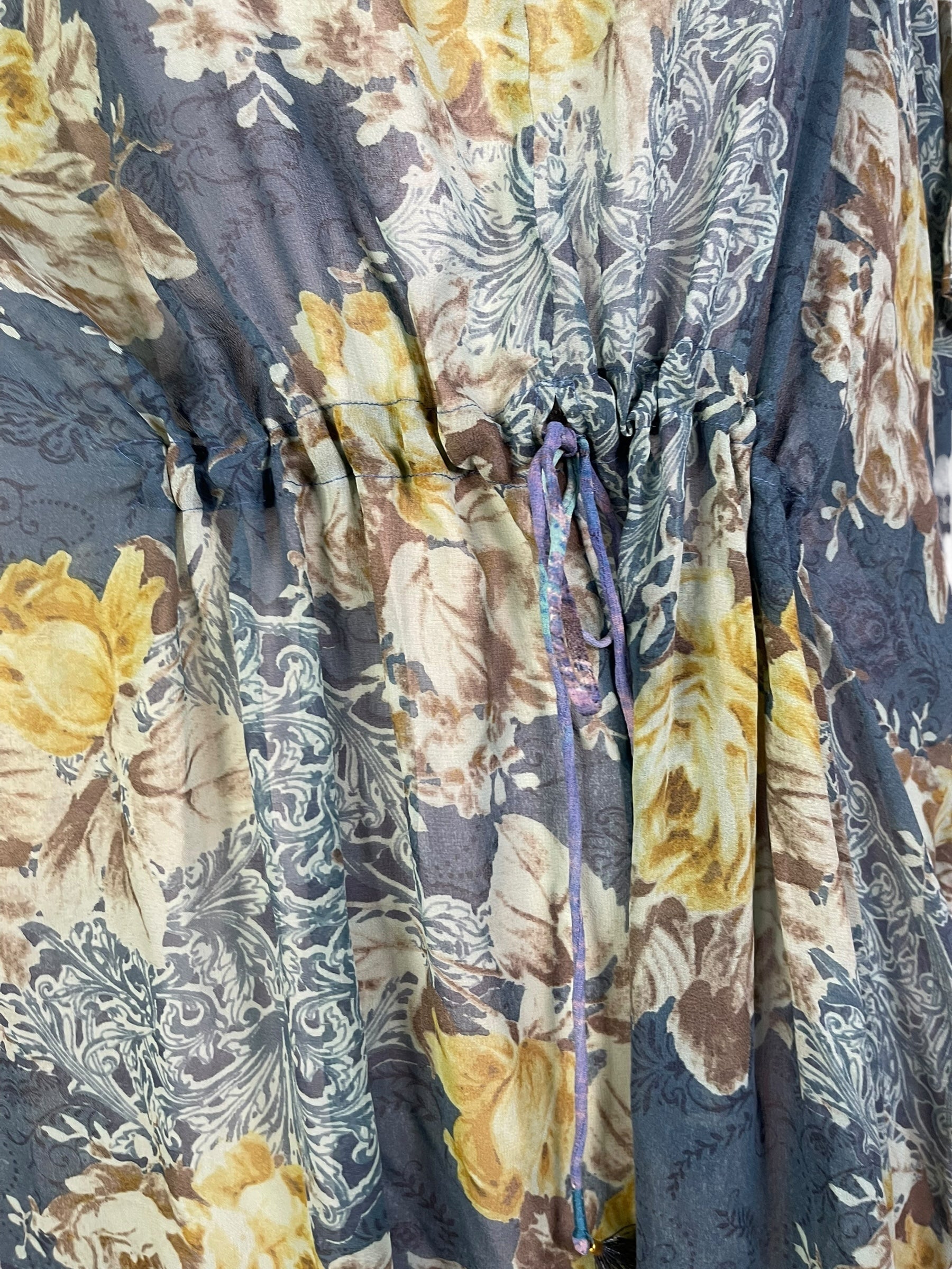 PRG7200 Sheer Wabi Sabi Pure Silk Maxi Kaftan