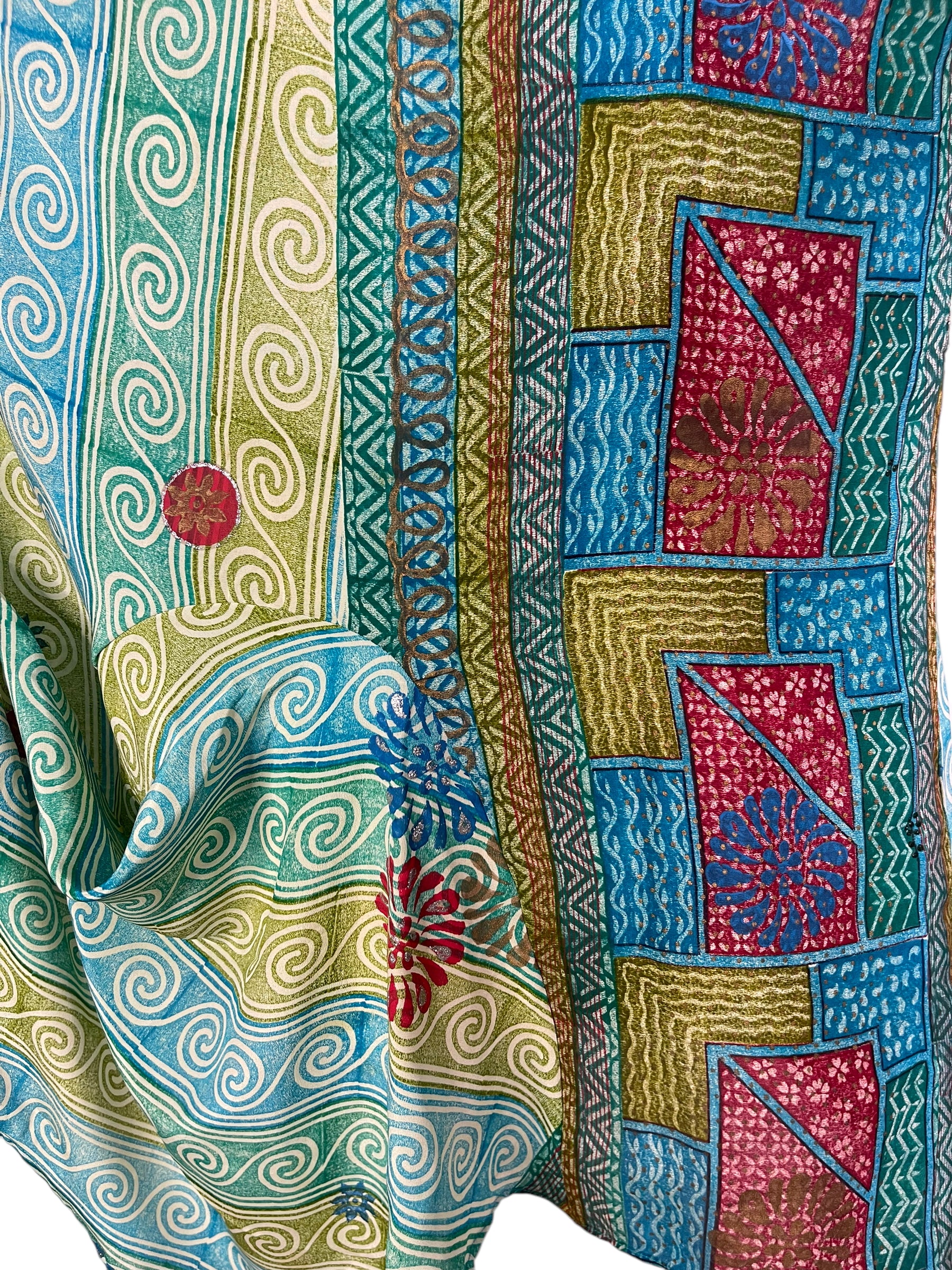 PRC6537 Avatar Pure Silk Self Pocket Tunic Dress