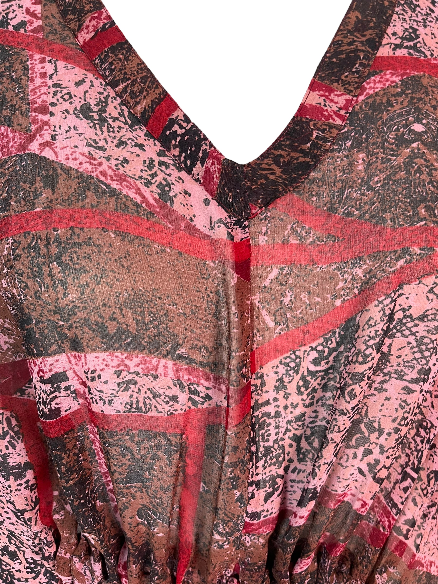 PRG6357 Sheer Avatar Pure Silk Maxi Kaftan