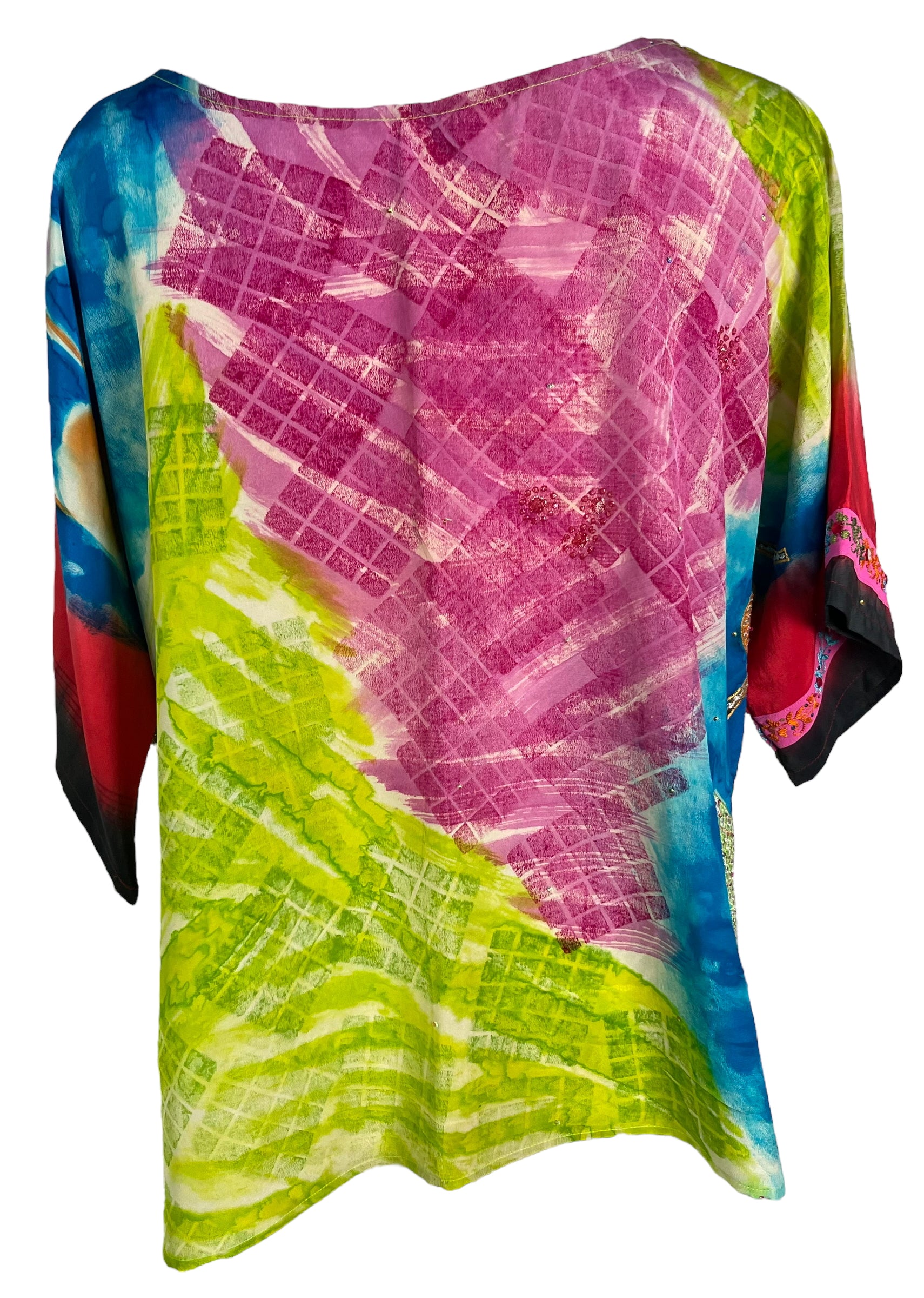 PRC6674 Avatar Pure Silk Side Slit Top