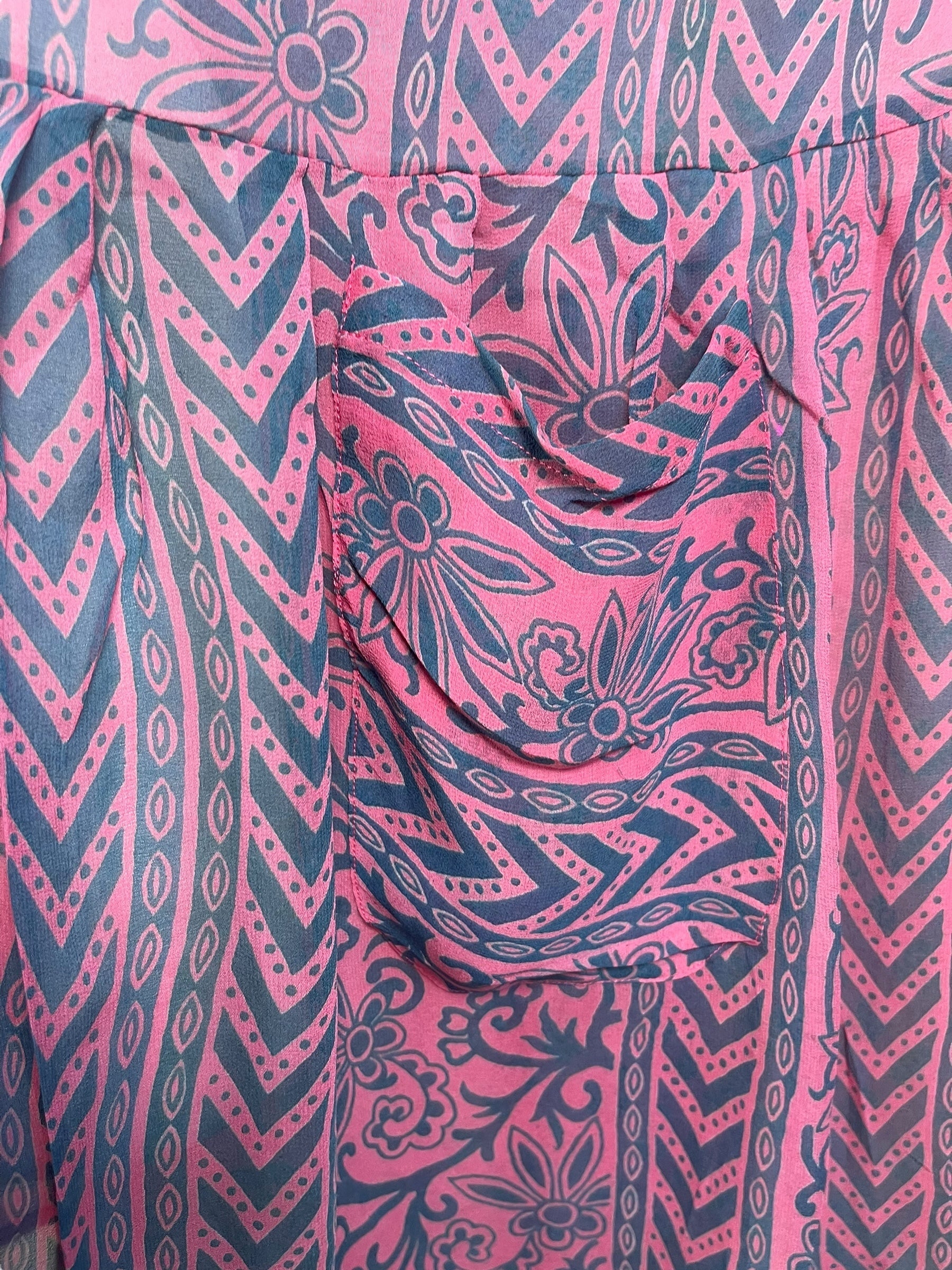 REVOLUTIONHER PRG6744 Sheer Avatar Pure Silk Boxy Babydoll Dress