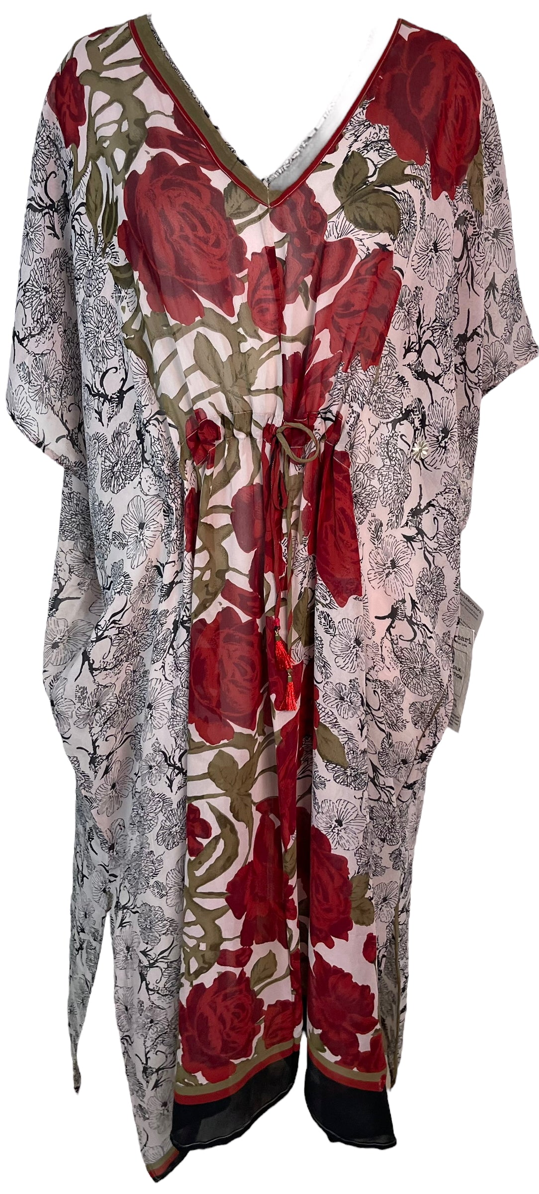 PRC7467 Avatar Pure Silk Midi Length Kaftan