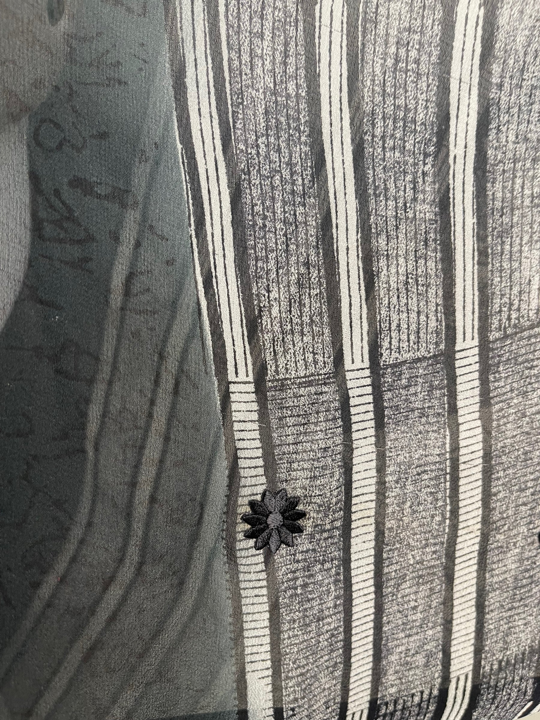 REVOLUTIONHER PRG6439 Sheer Avatar Pure Silk Kimono-Sleeved Jacket with Belt