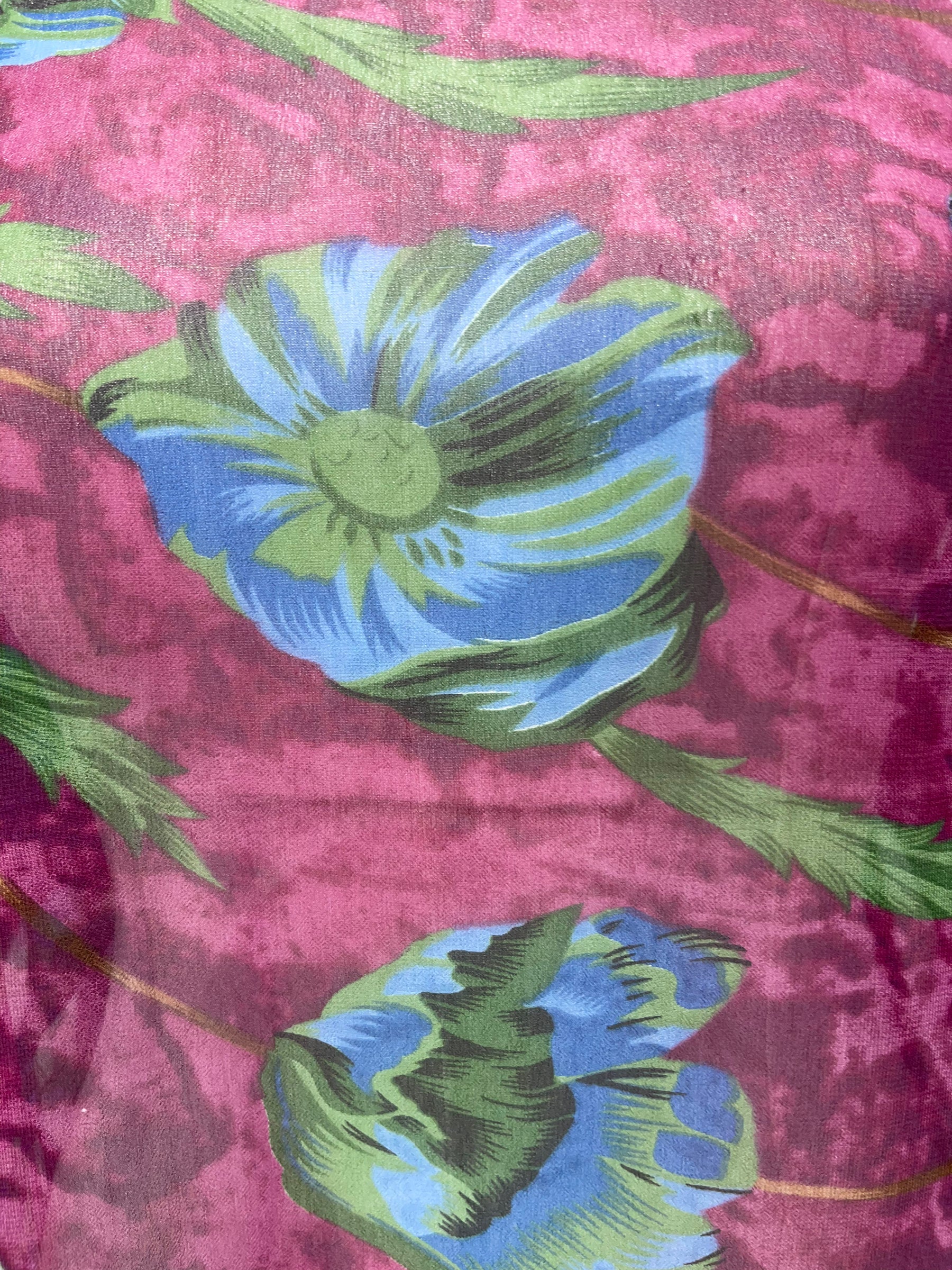 REVOLUTIONHER PRG4340 Sheer Avatar Pure Silk Side Slit Top