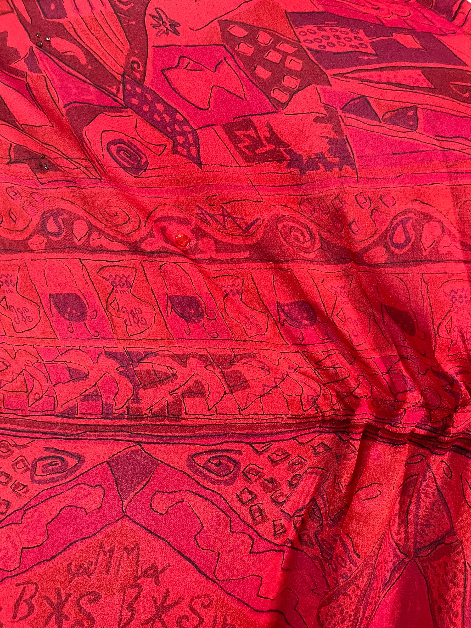 PRC6417 Avatar Pure Silk Maxi Kaftan