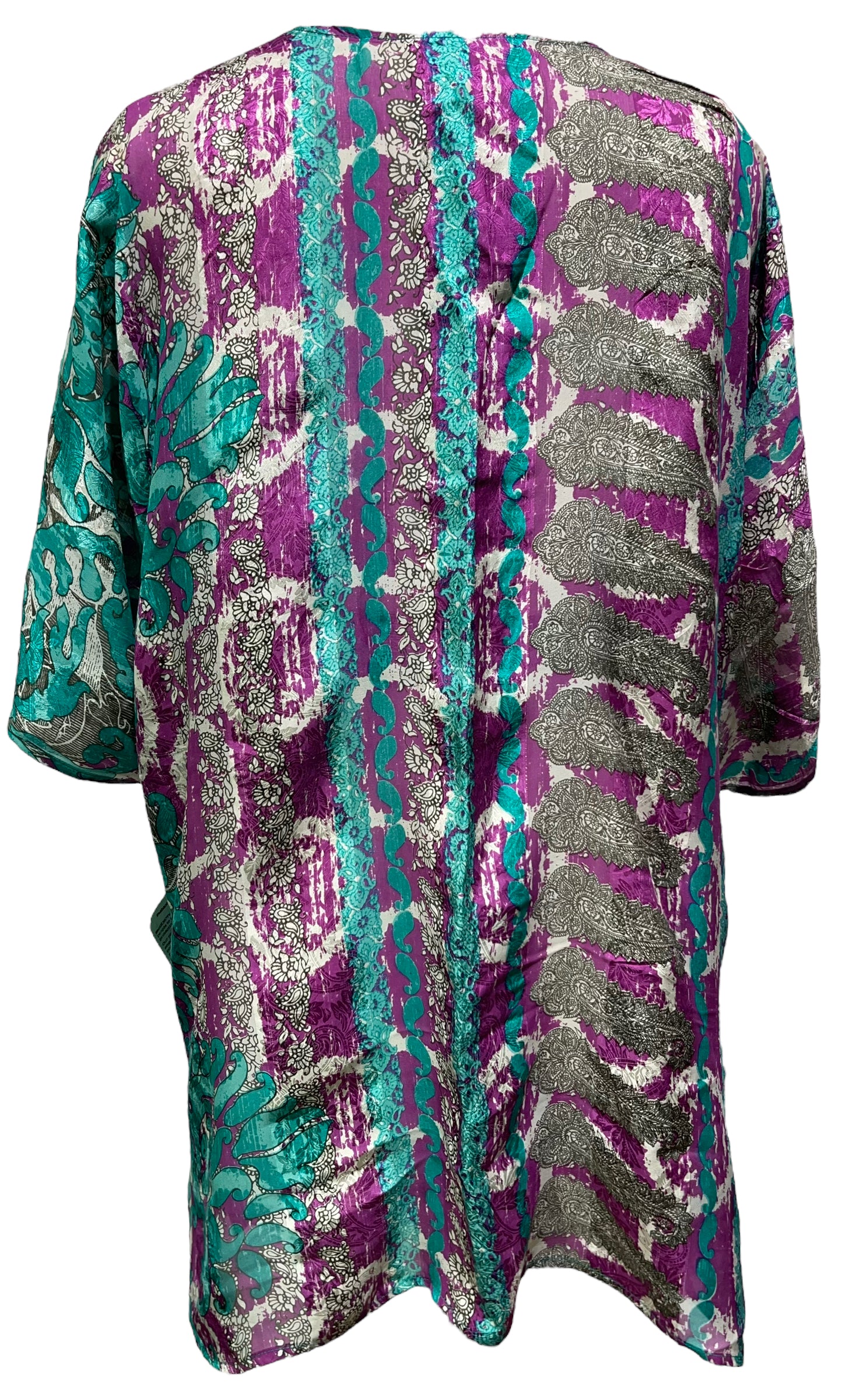 PRG3083 Sheer Avatar Pure Silk Kimono-Sleevedd Jacket with Belt