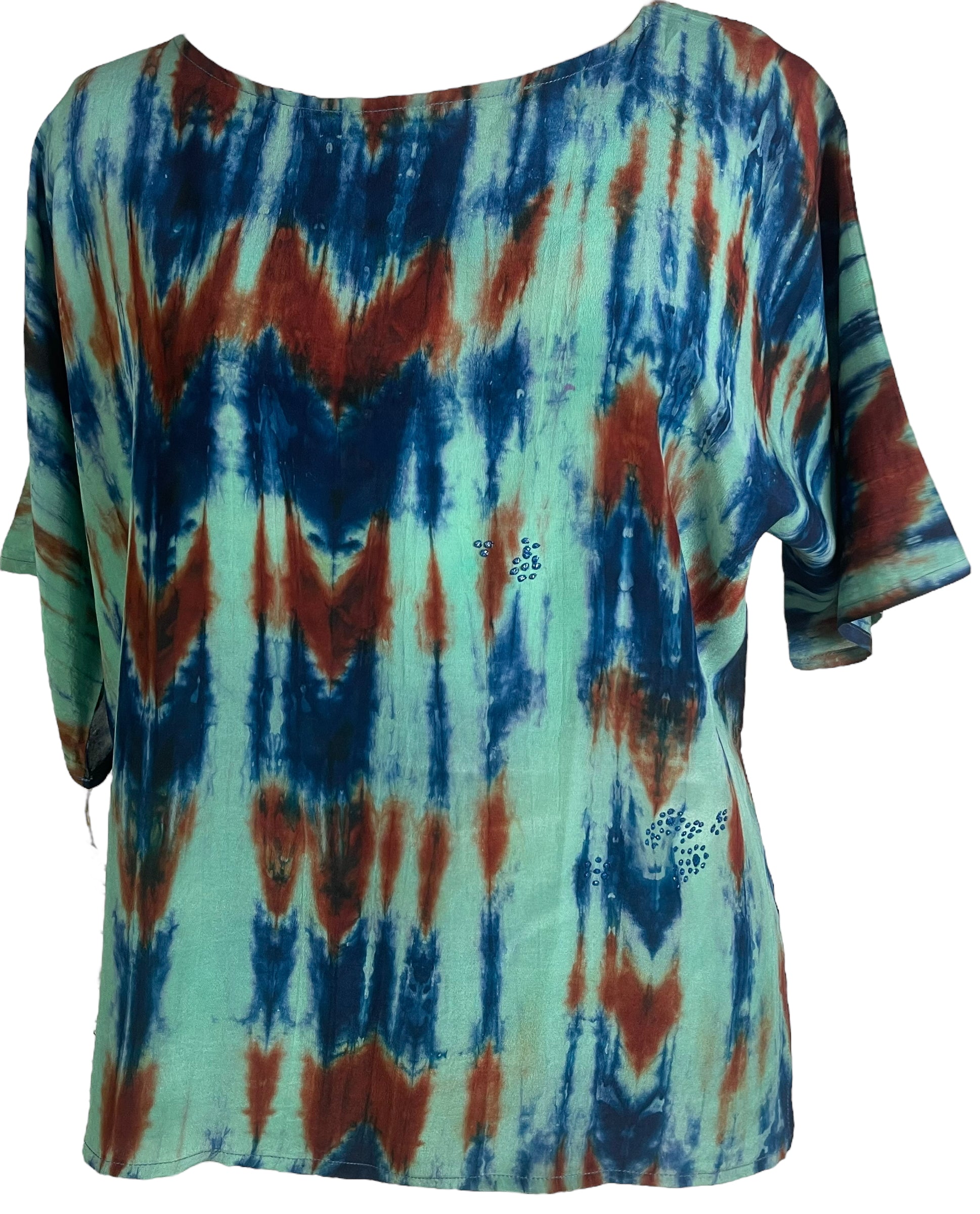 PRC6496 Avatar Pure Silk Side Slit Top