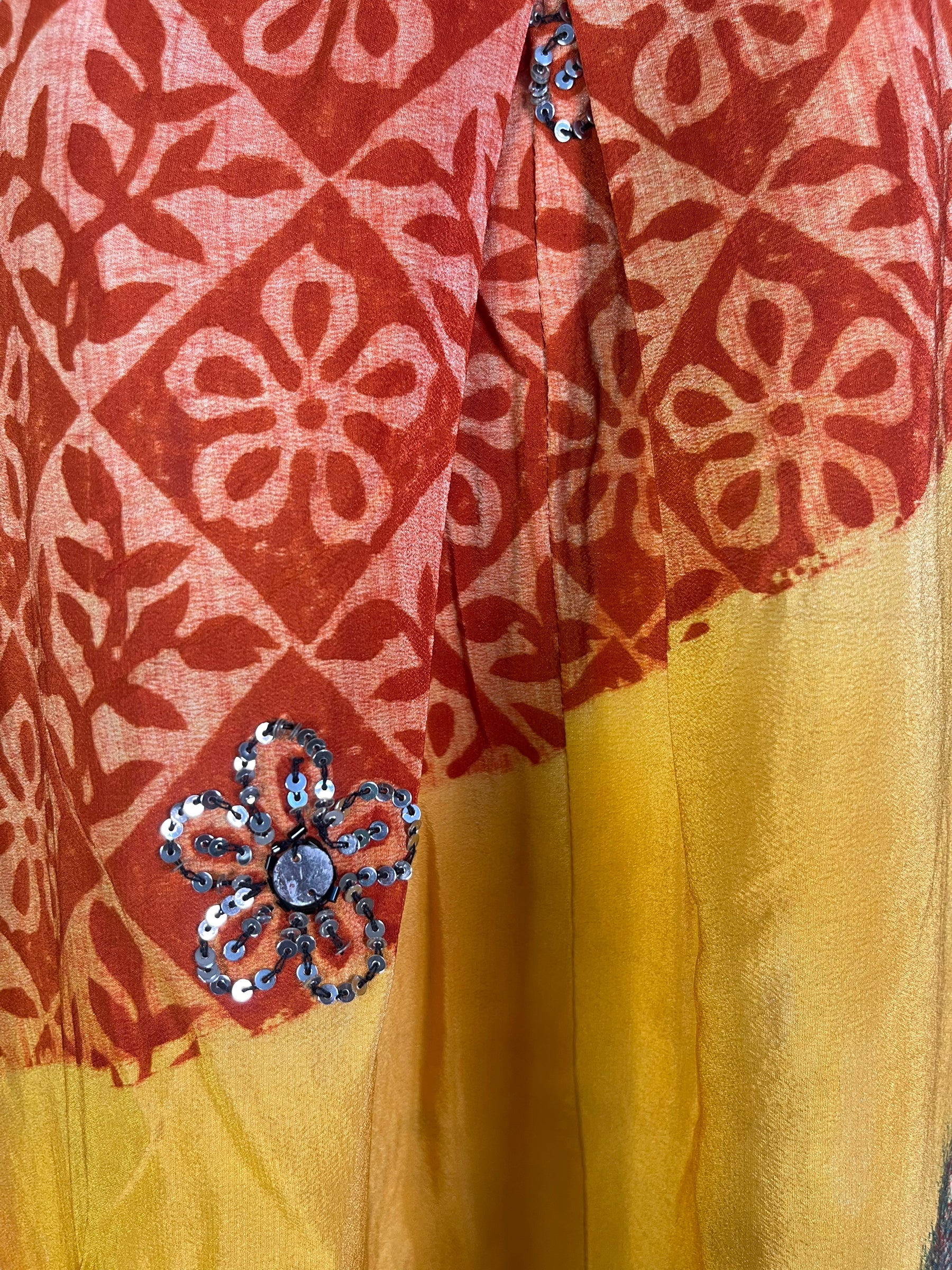 REVOLUTIONHER PRC6530 Avatar Pure Silk Self Pocket Tunic Dress