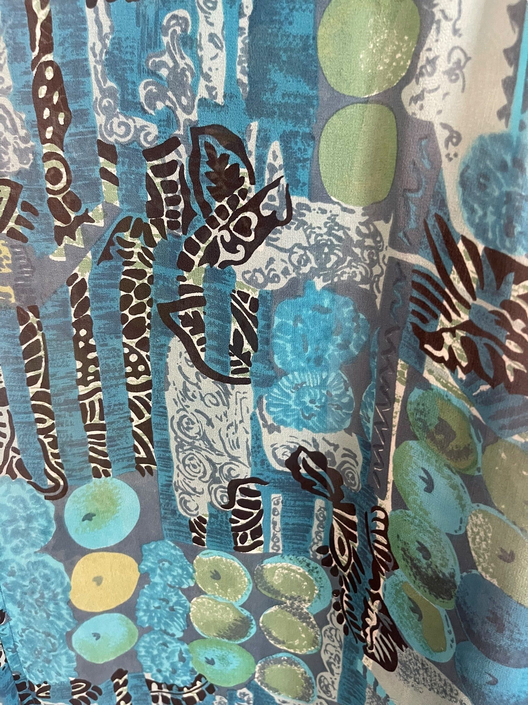 PRG6781 Sheer Wabi Sabi Pure Silk Maxi Kaftan