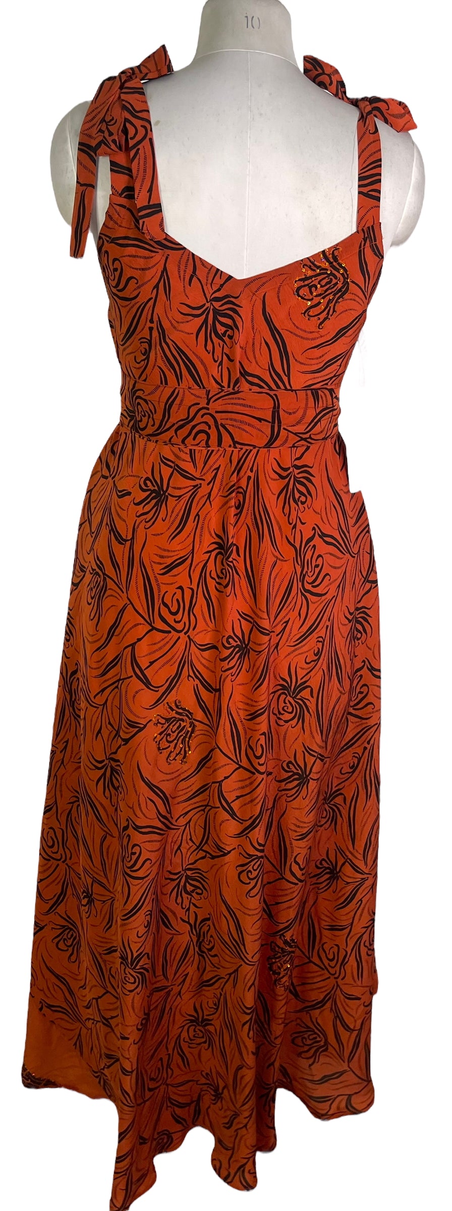 PRC6580 Avatar Pure Silk Maxi Dress with Belt