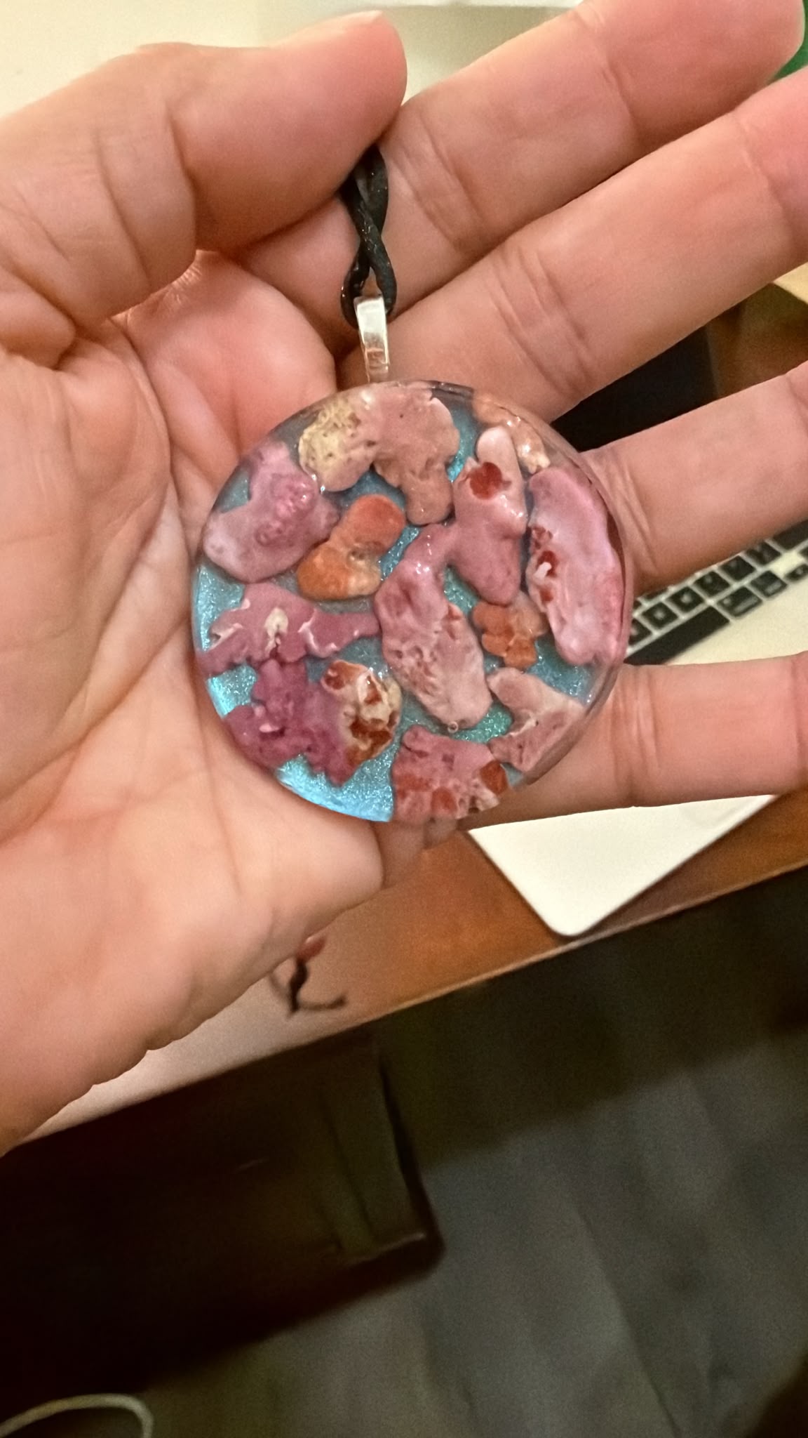 Pink Coral Pendant