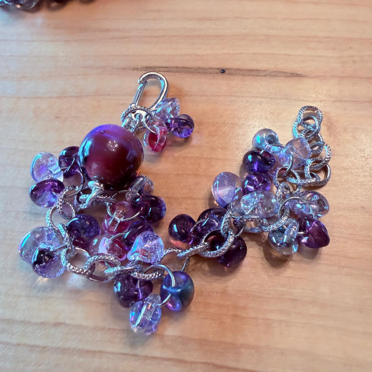 Releases Sunday at 8pm EST Purple Rain Lampwork Bracelet
