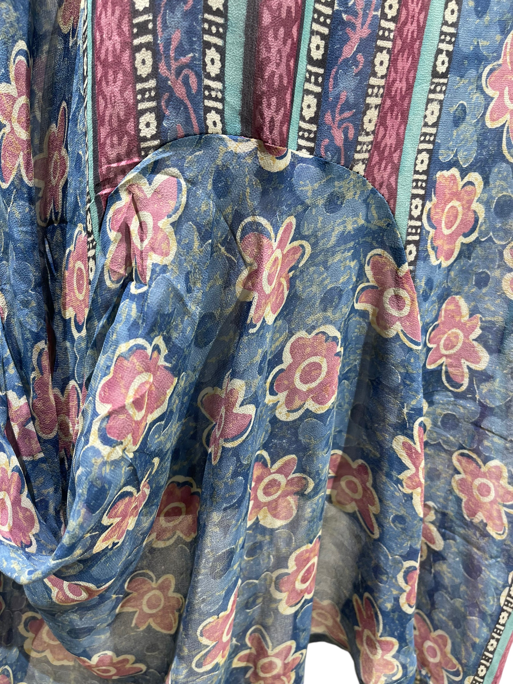 FINAL SALE PRG5508 Sheer Avatar Pure Silk Self Pocket Tunic Dress