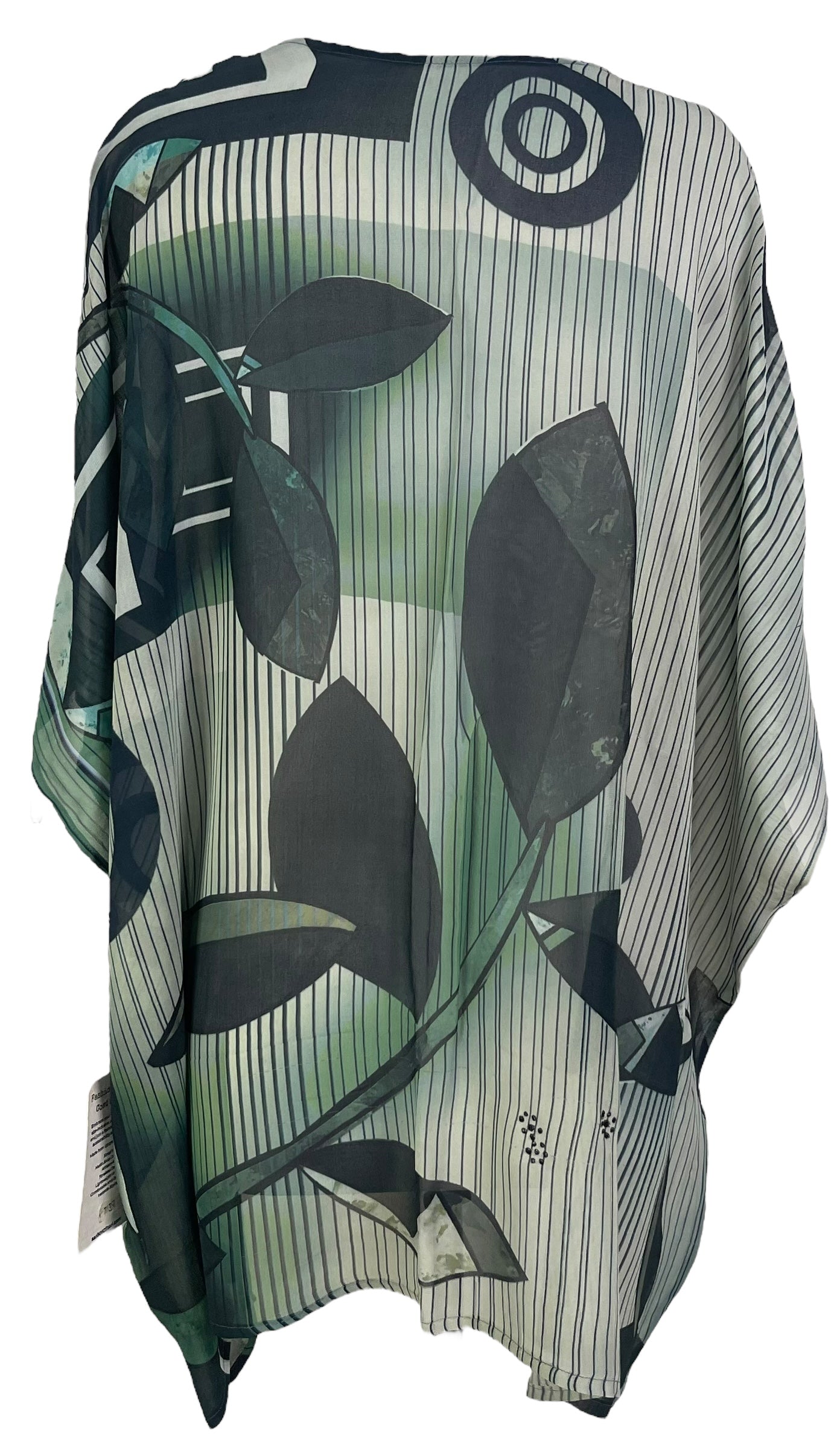 PRG7132 Sheer Avatar Pure Silk Short Kaftan Tunic without Slits