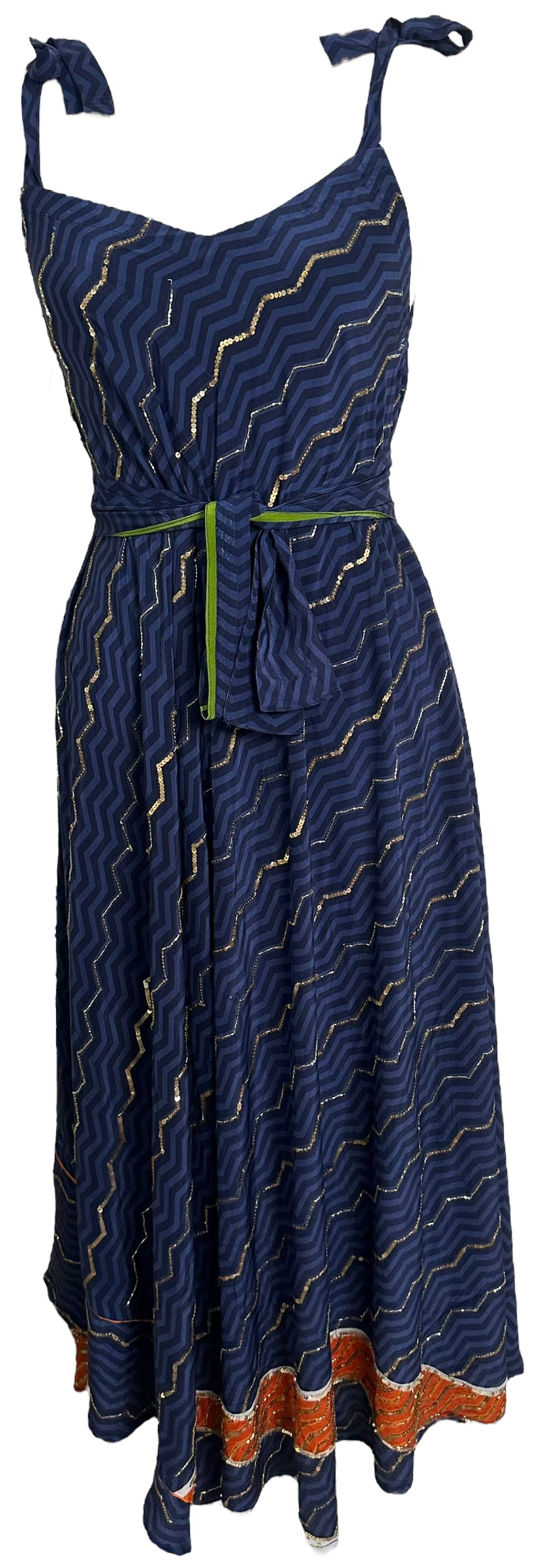 PRC6168 Avatar Pure Silk Maxi Dress with Belt