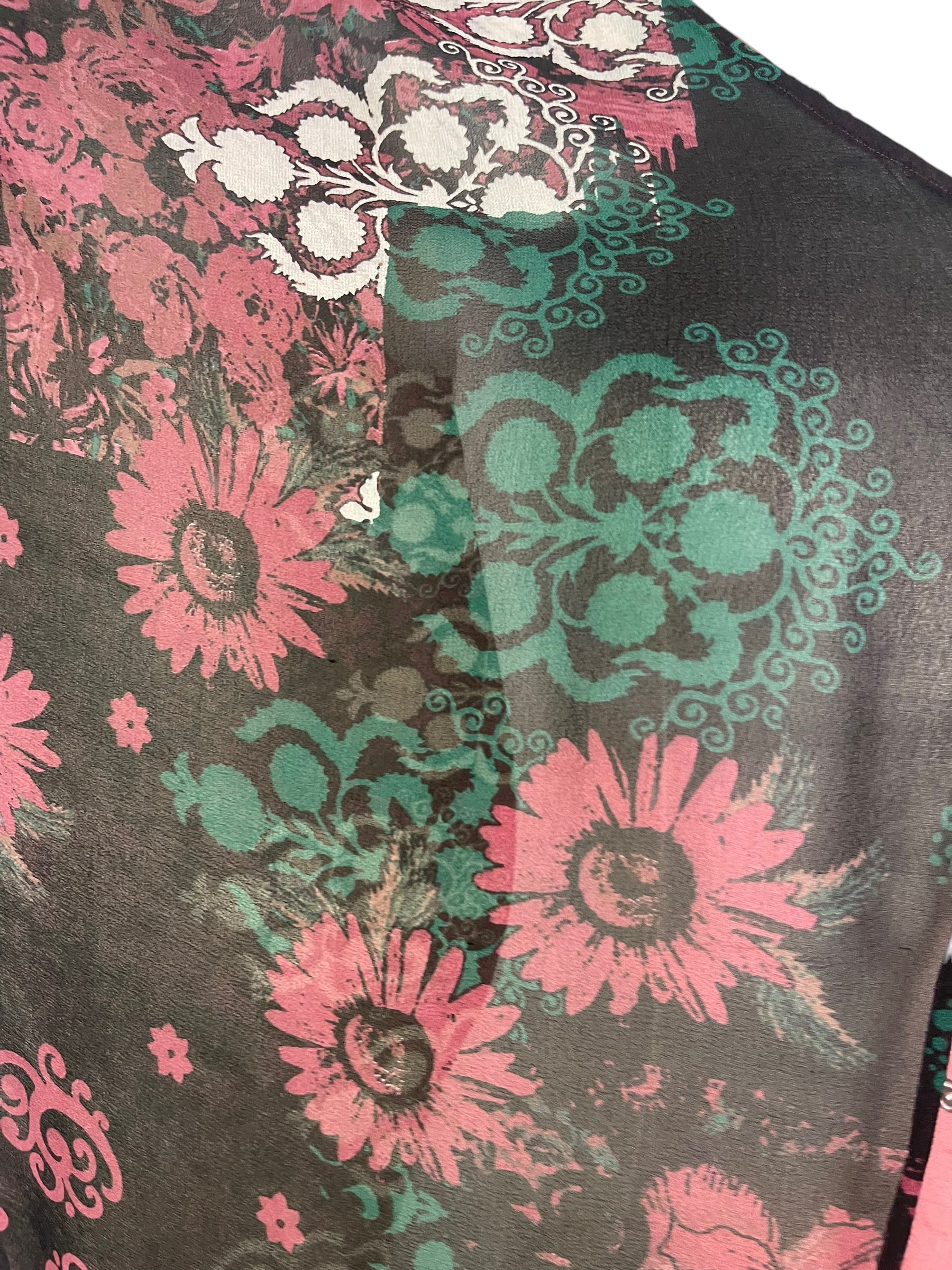 PRG6319 Sheer Avatar Pure Silk Waterfall Top