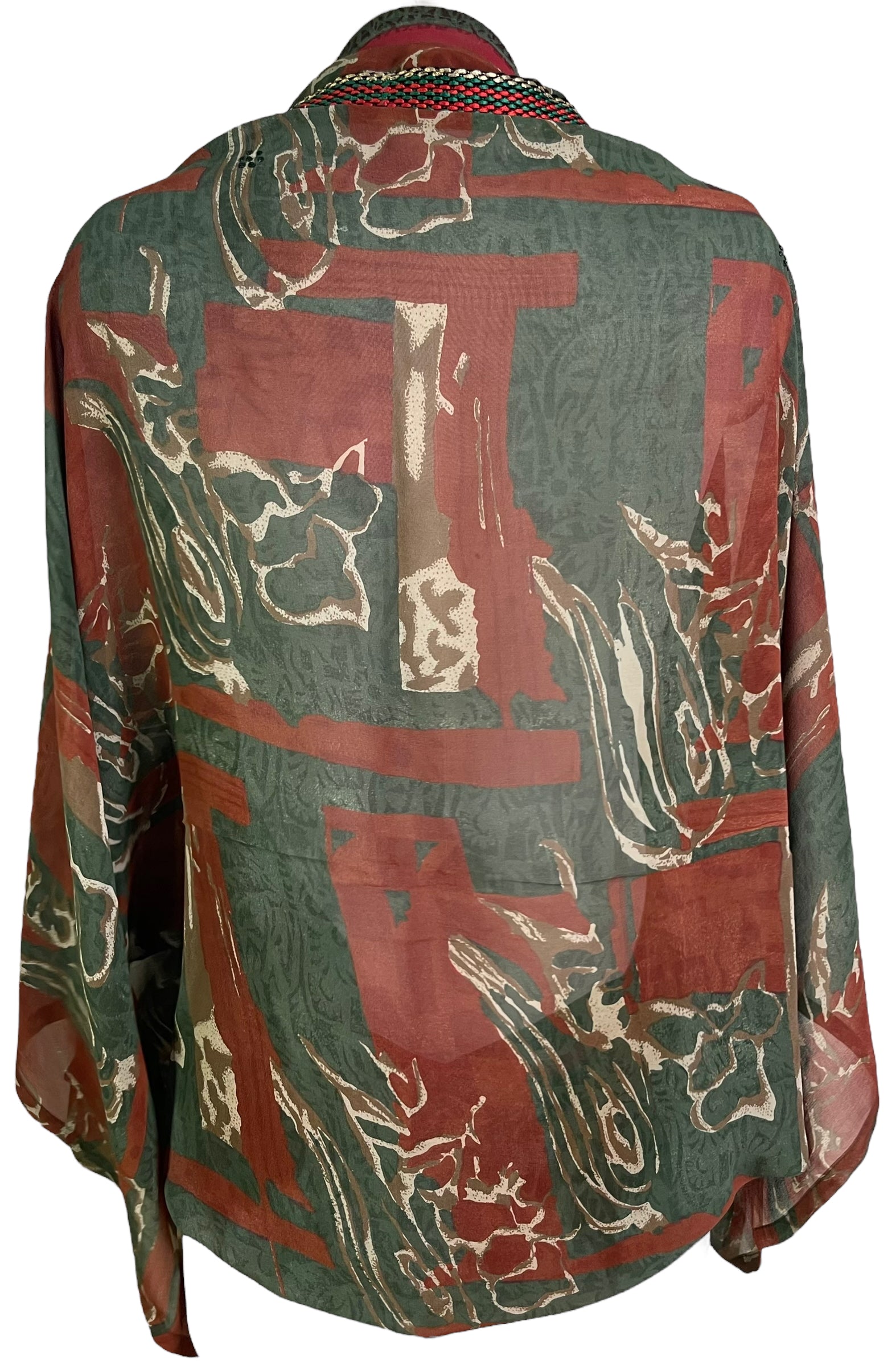 PRG6644 Sheer Wabi Sabi Pure Silk Shrug