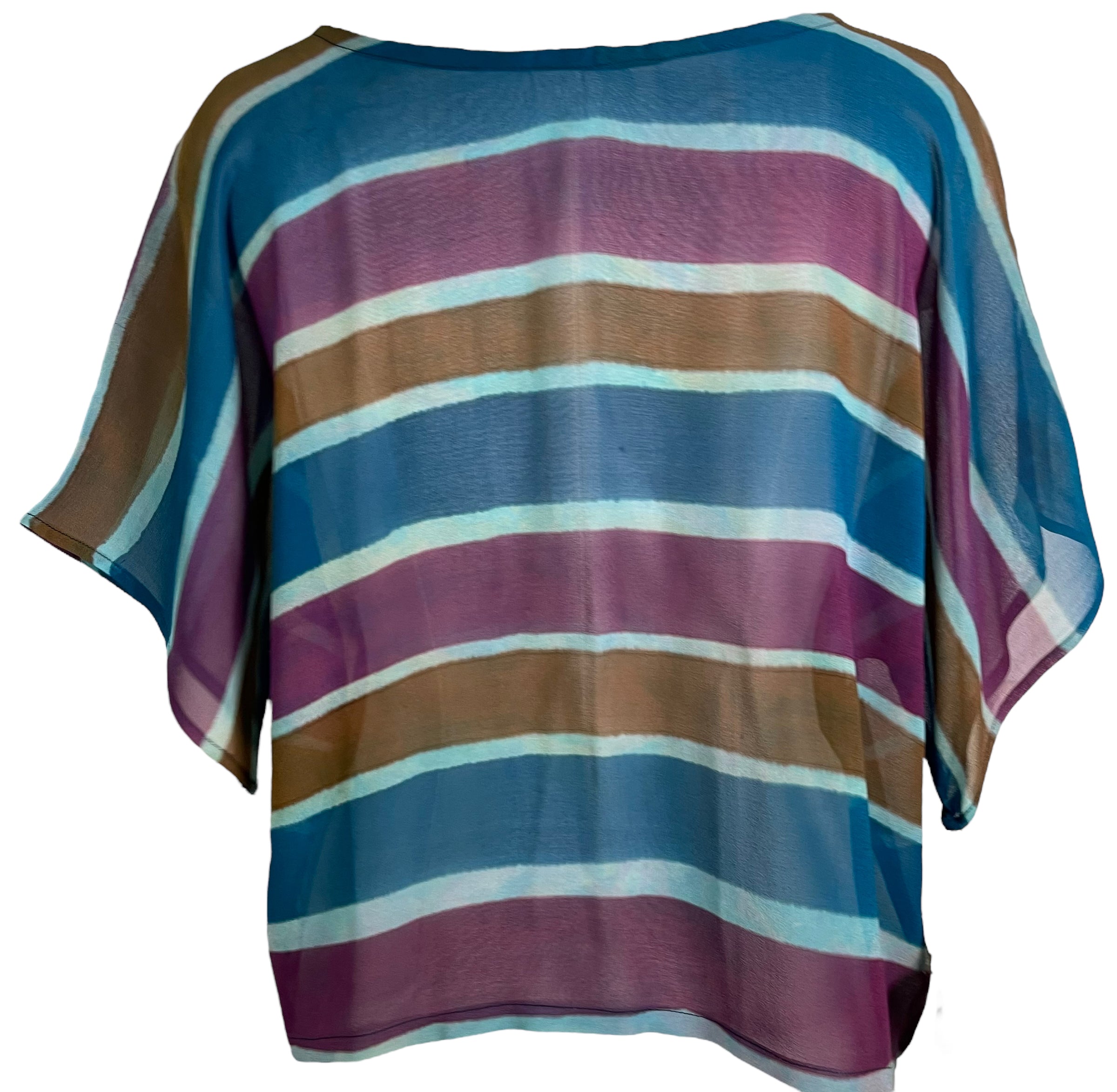 PRG6142 Sheer Wabi Sabi Pure Silk Boxy Top