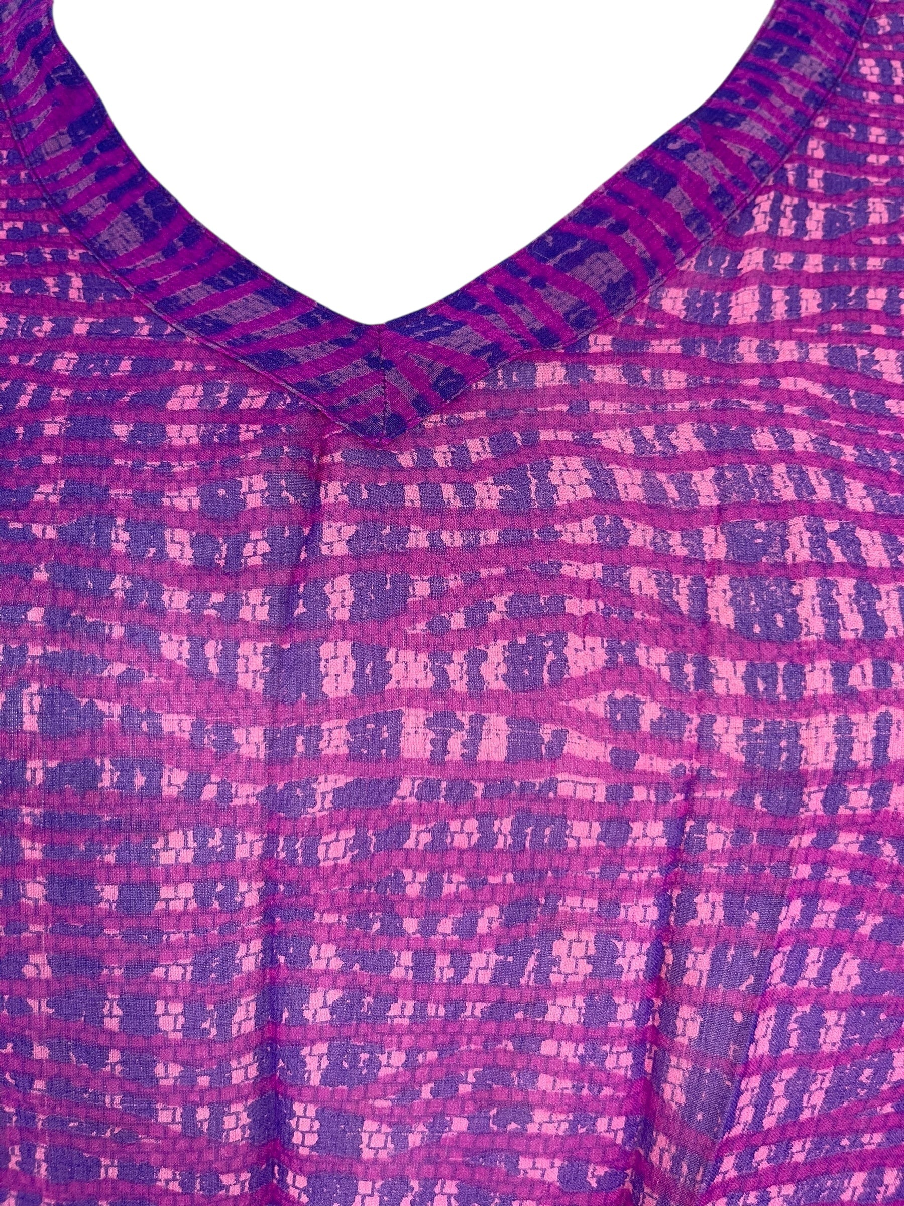 PRG7204 Sheer Avatar Pure Silk Short Kaftan Tunic without Slits