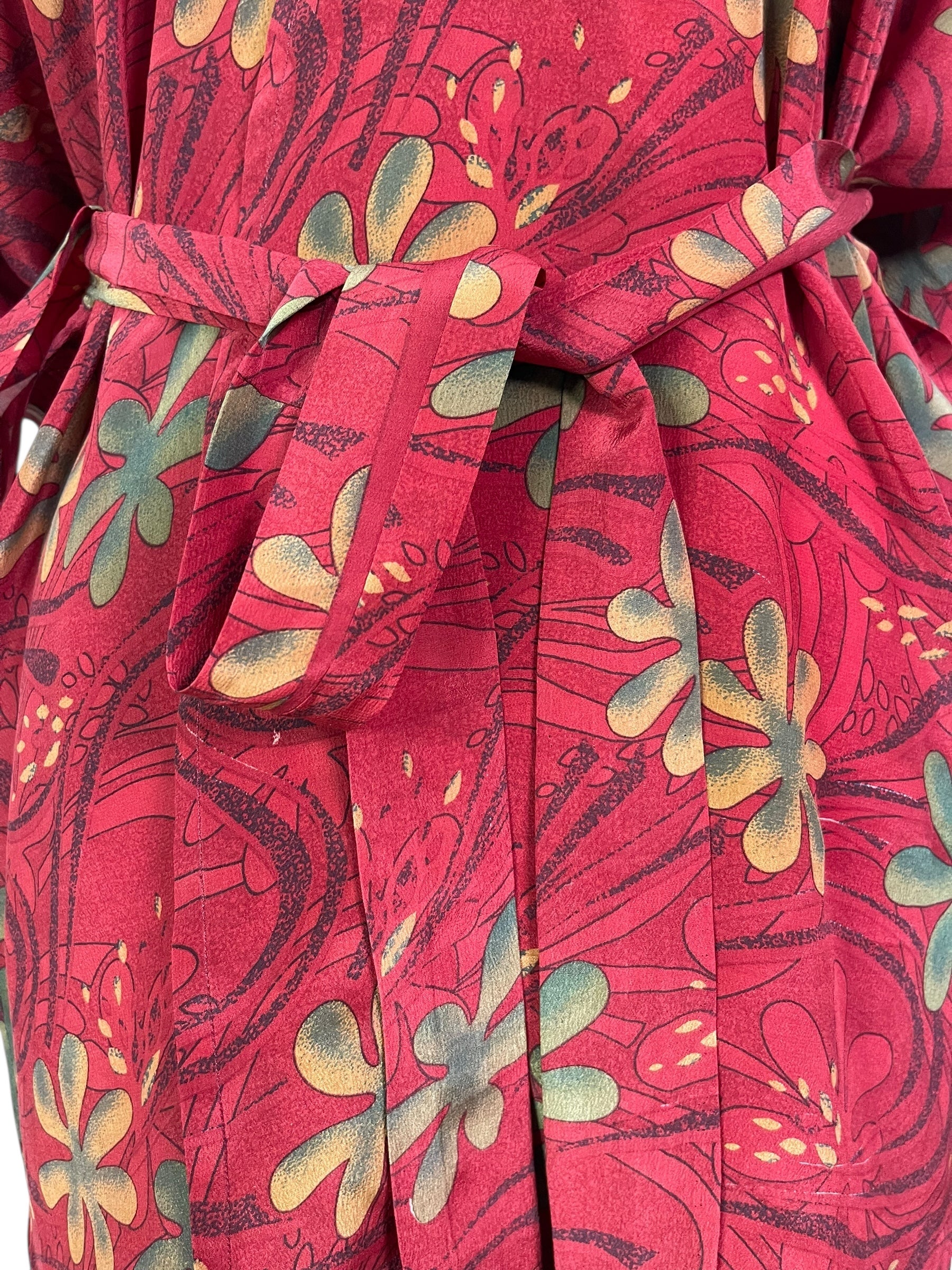 PRC6904 Avatar Pure Silk Kimono-Sleeved Jacket with Belt