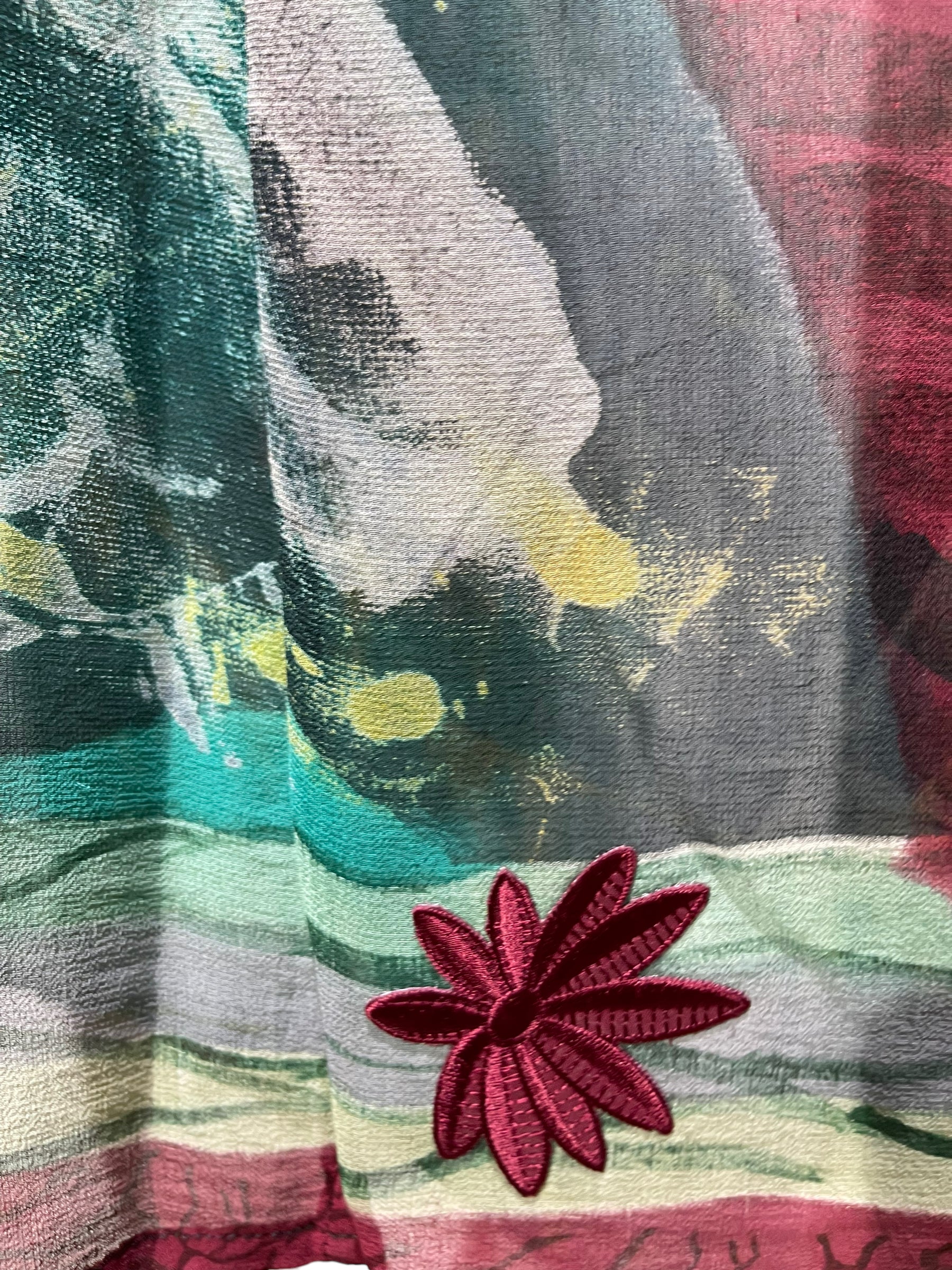 FINAL SALE PRG4429 Sheer Avatar Pure Silk Maxi Kaftan