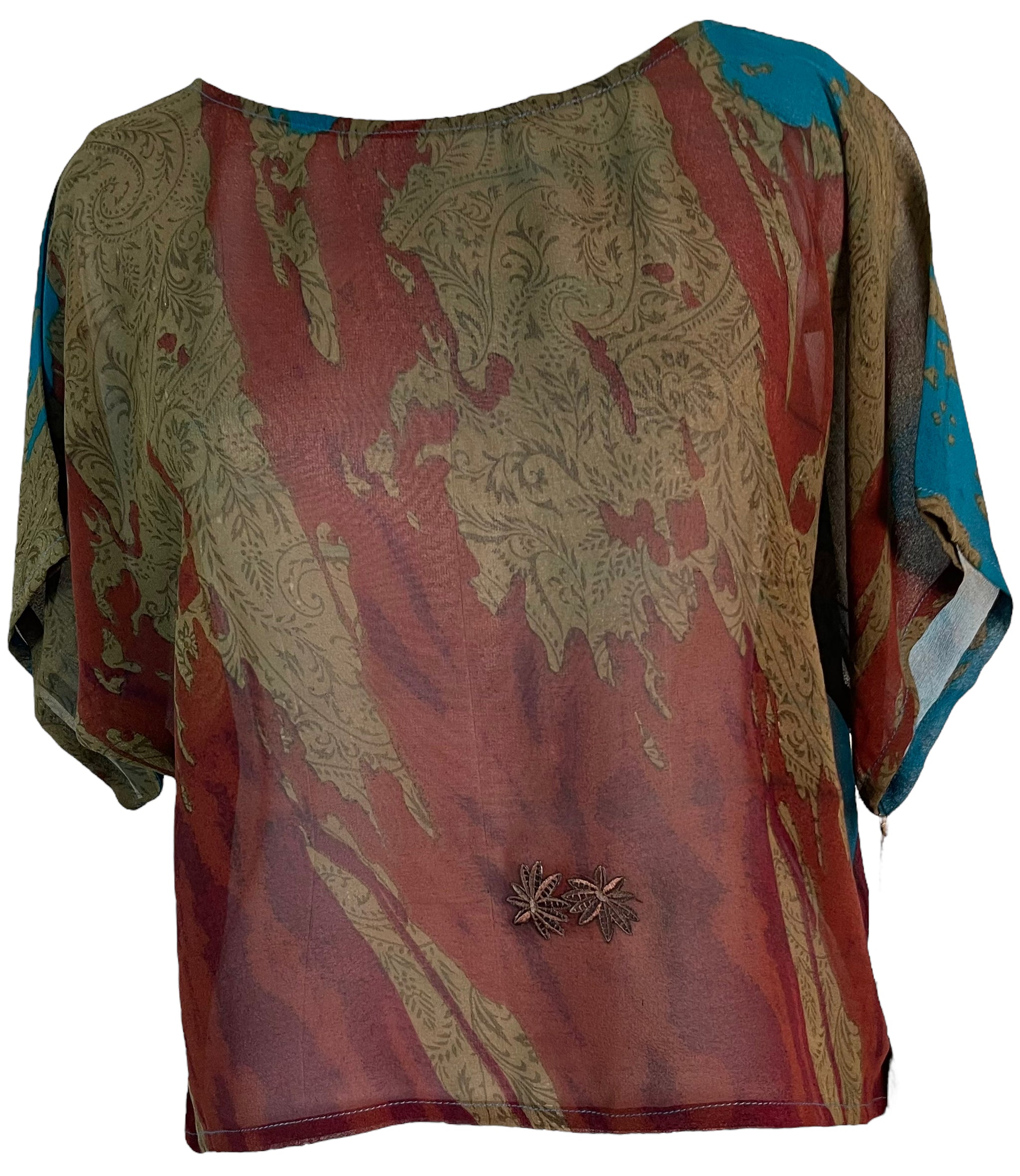 PRC6652 Avatar Pure Silk Side Slit Top main image 1