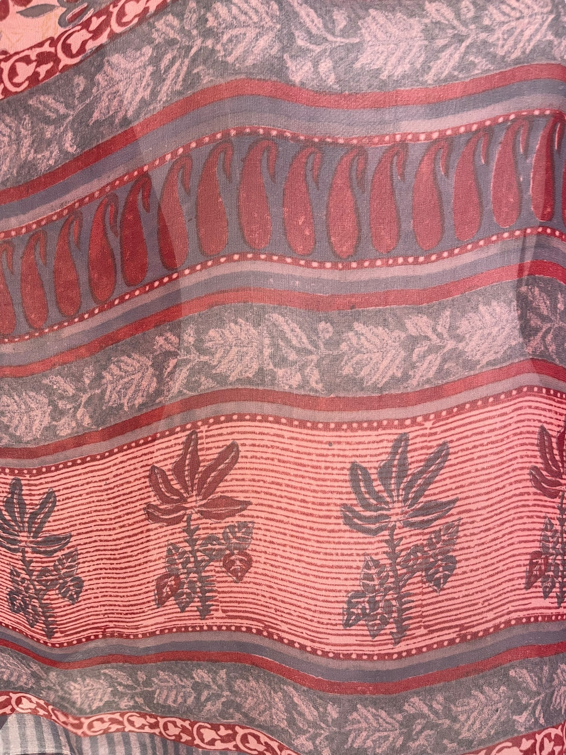 REVOLUTIONHER PRG7142 Sheer Avatar Pure Silk Long Tunic with Side Ties