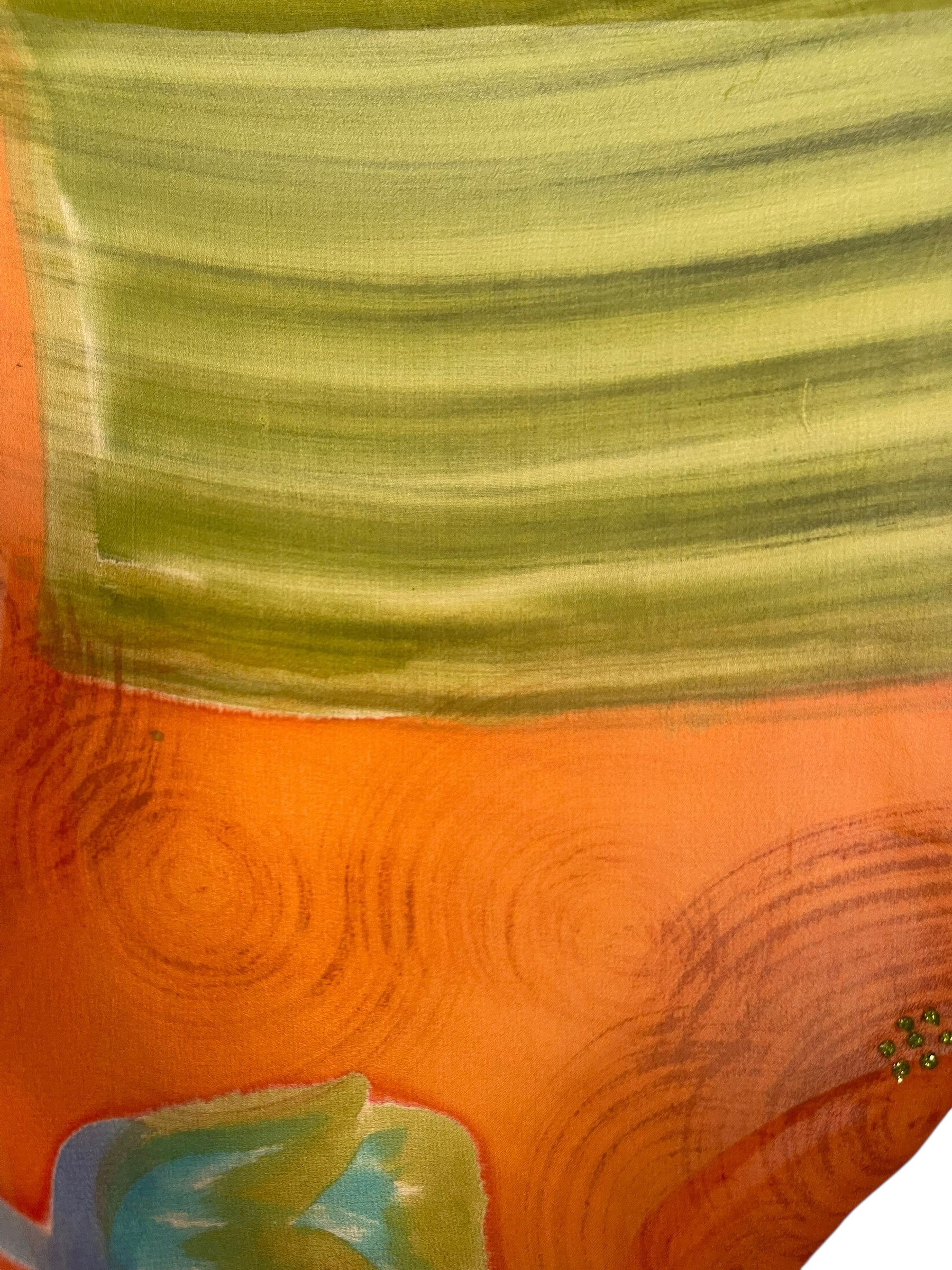 LADY LUCK PRG7140 Sheer Avatar Pure Silk Long Tunic with Side Ties