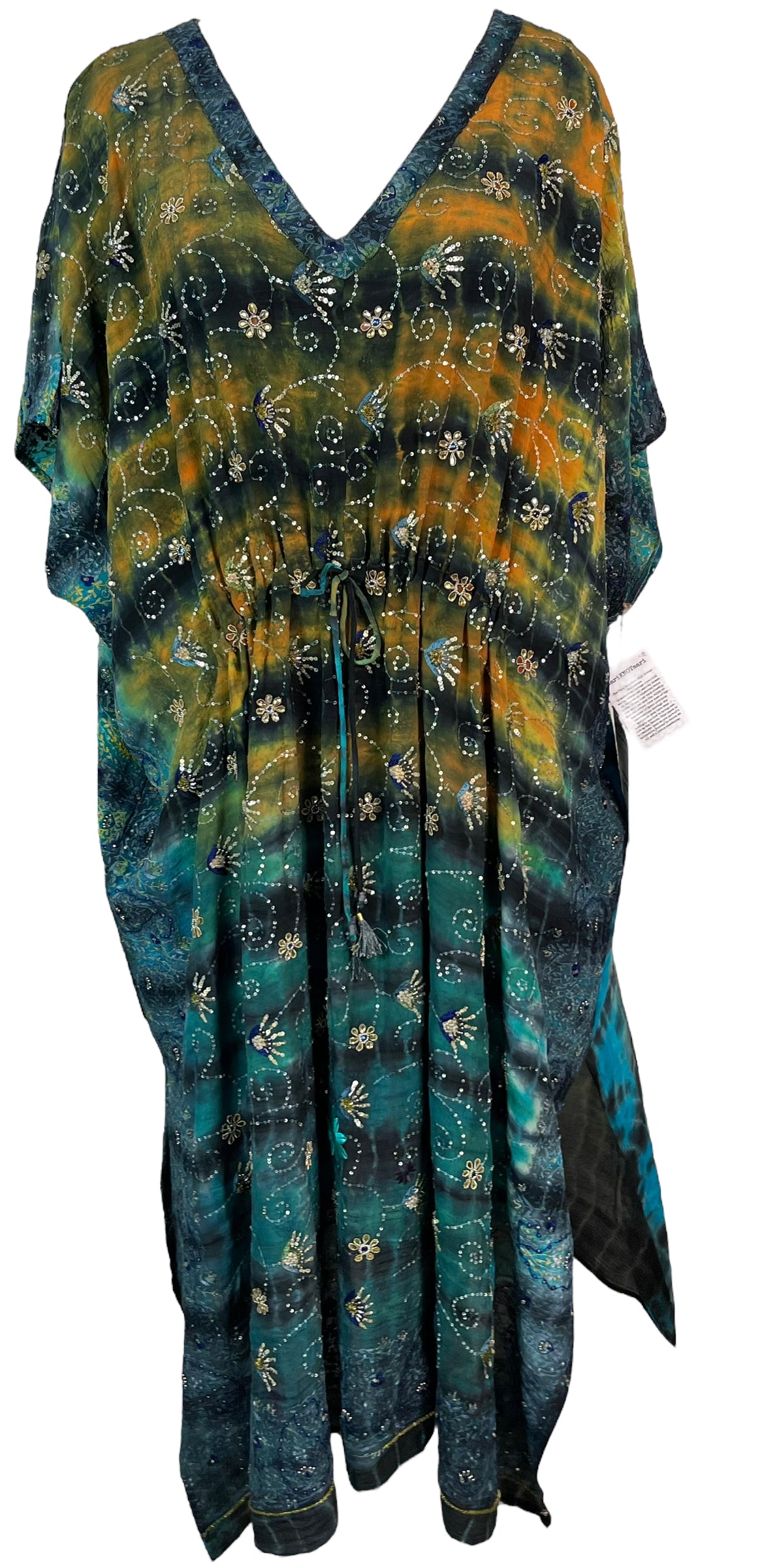 PRC6394 Avatar Pure Silk Maxi Kaftan