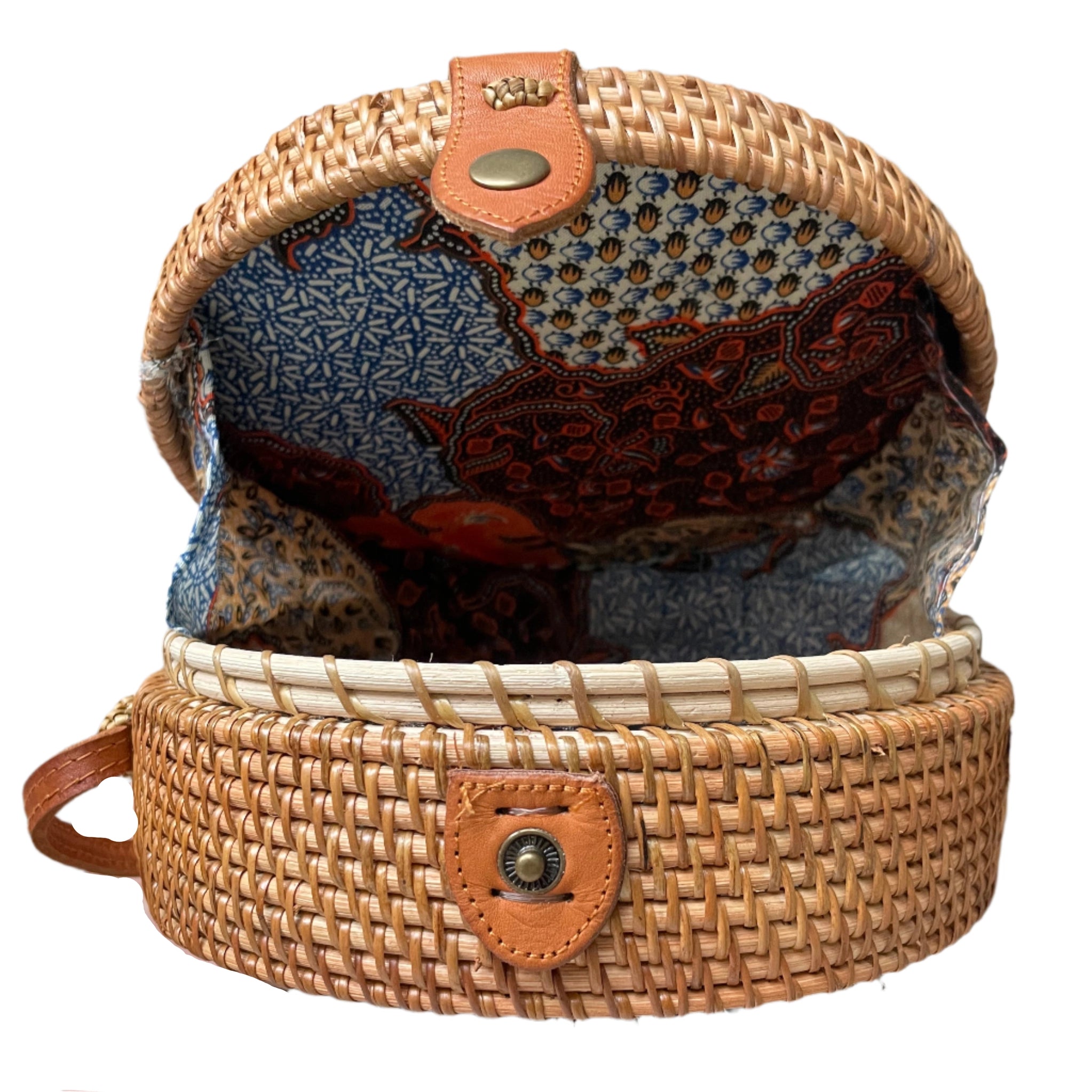 Natural Round Rattan Purse
